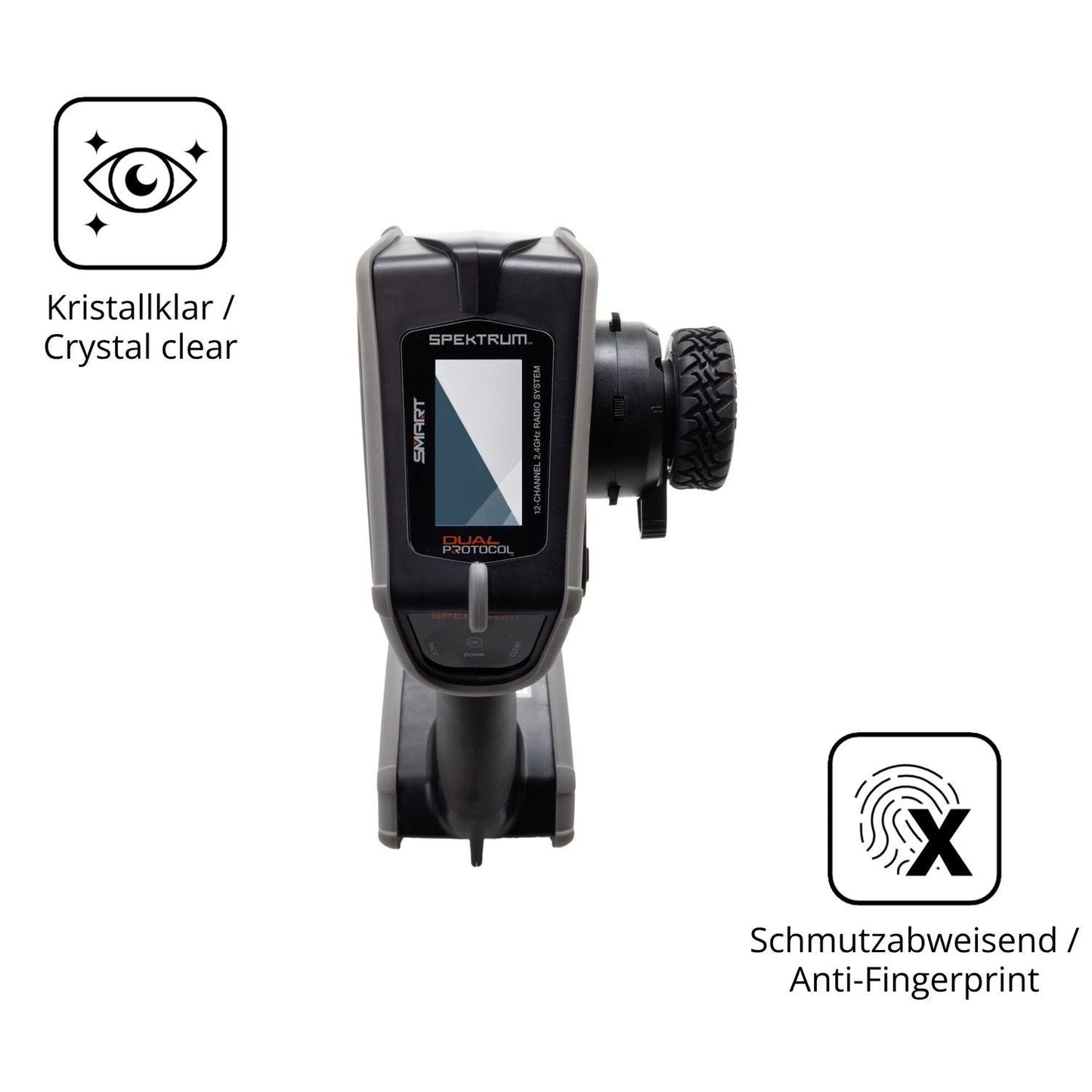2x 9H Schutzfolie für Spektrum DX Rugged Plus Panz (5)