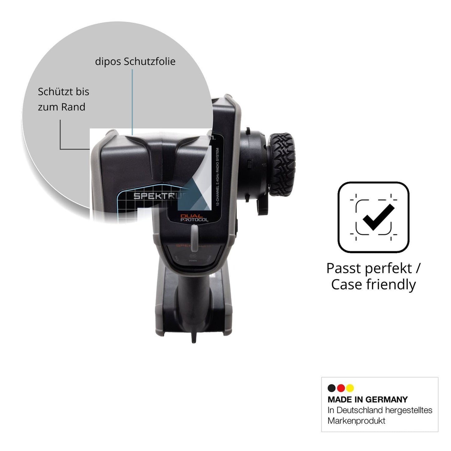 2x 9H Schutzfolie für Spektrum DX Rugged Plus Panz (6)