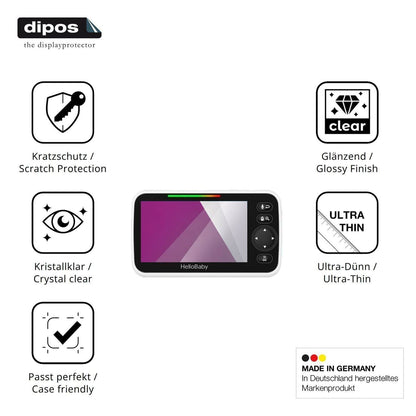 2x Schutzfolie klar für HelloBaby HB6550 Display-S (7)
