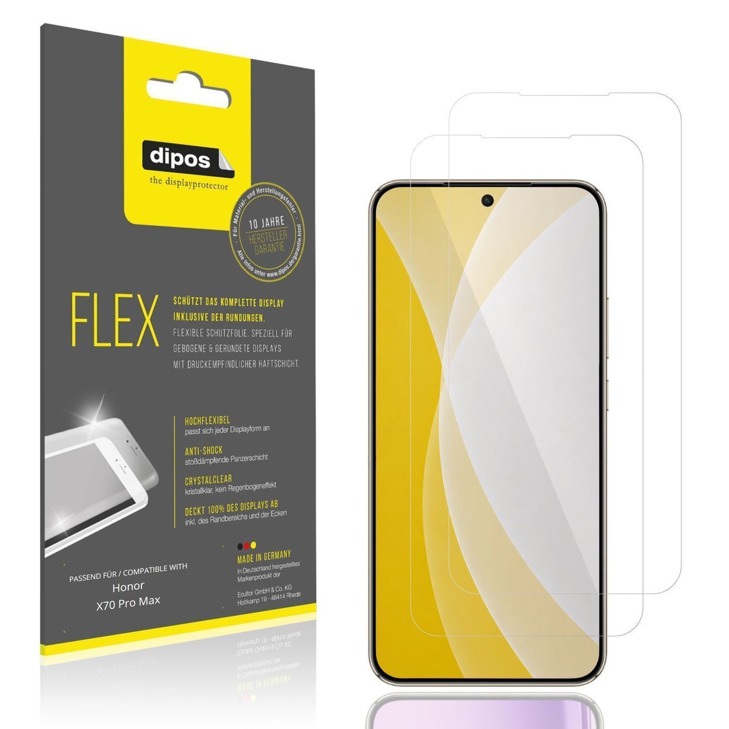 2x 3D Full Cover Schutzfolie für Honor X70 Pro Max (1)