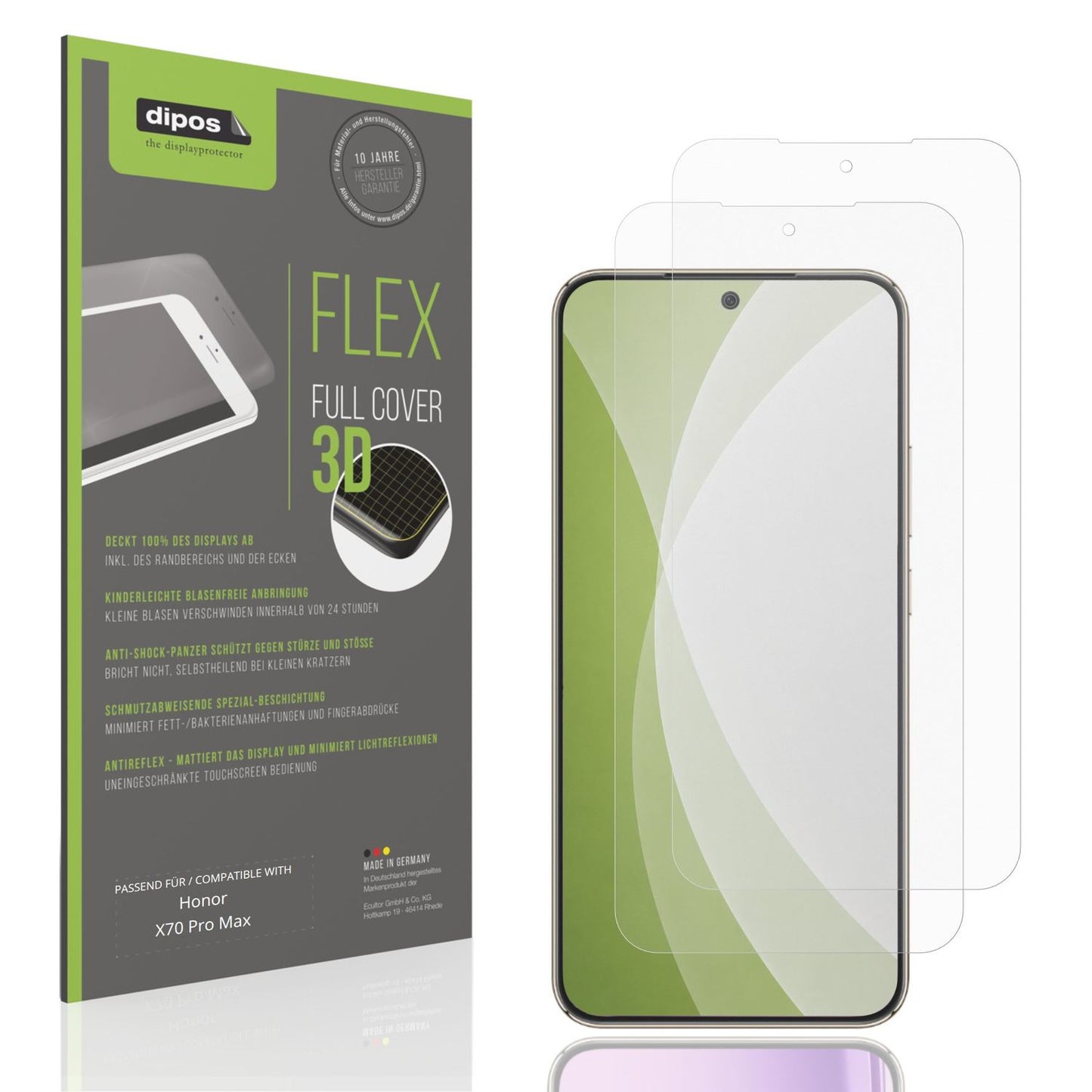 2x Full Cover Schutzfolie matt für Honor X70 Pro M (1)