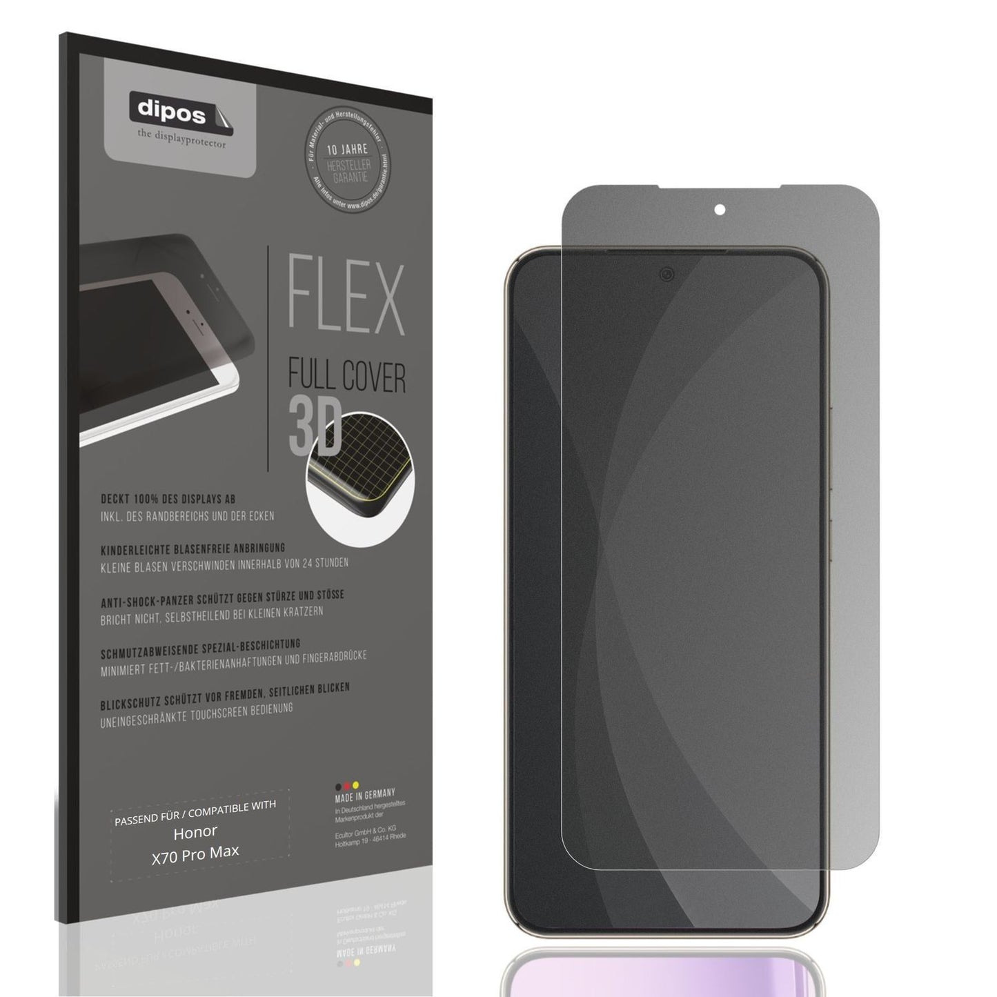 Full Cover Privacy Blickschutzfolie für Honor X70  (1)