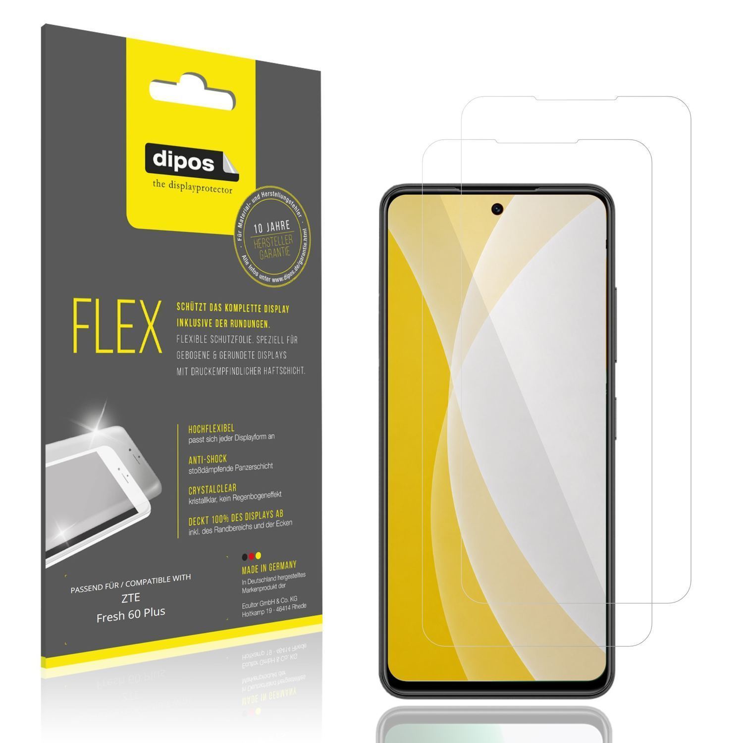 2x 3D Full Cover Schutzfolie für ZTE Fresh 60 Plus (1)