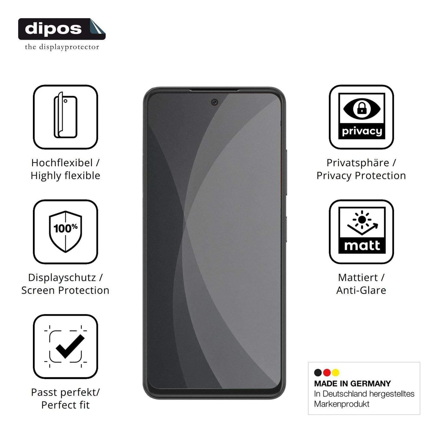 Full Cover Privacy Blickschutzfolie für ZTE Fresh  (5)