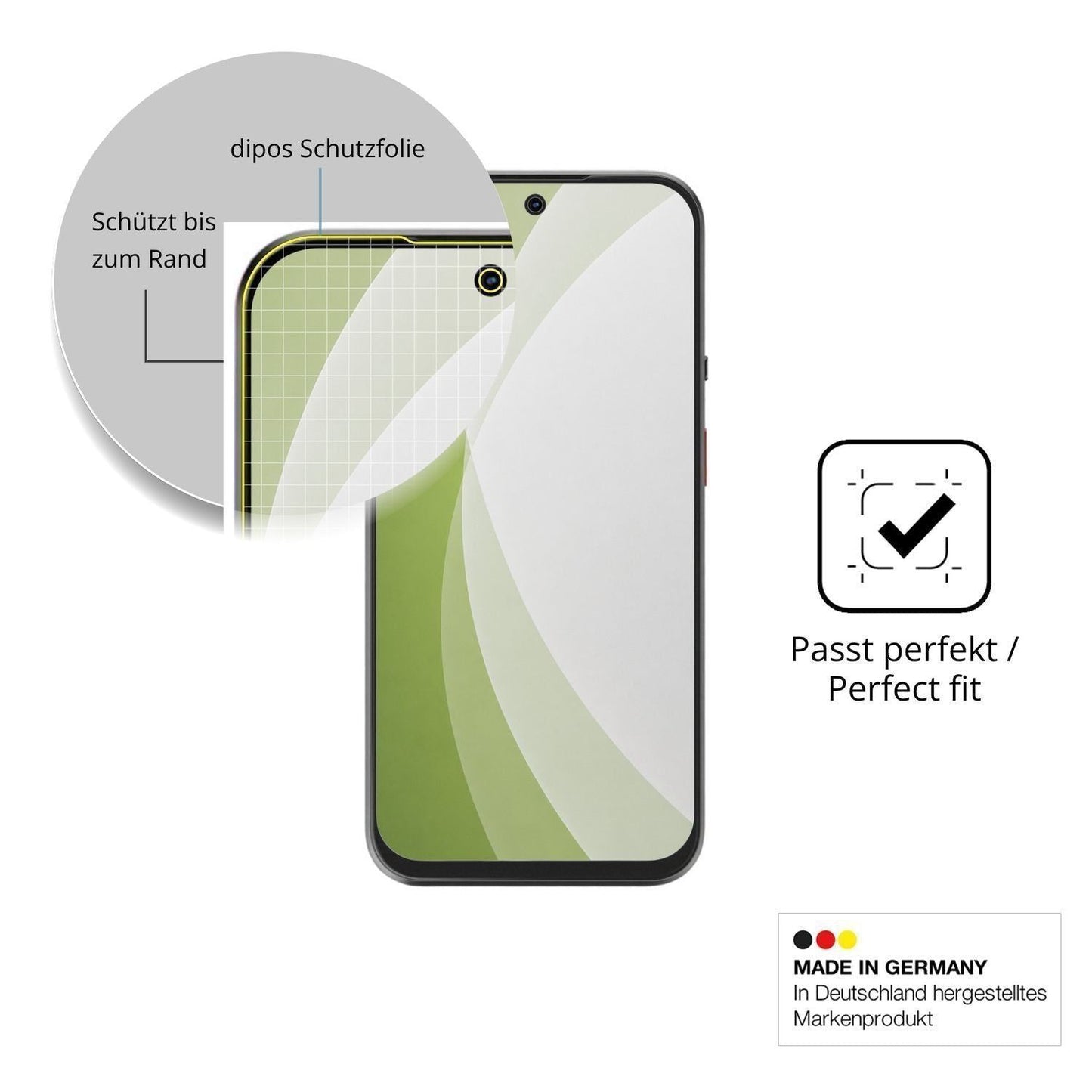 2x Full Cover Schutzfolie matt für ZTE Fresh 70 Pl (6)