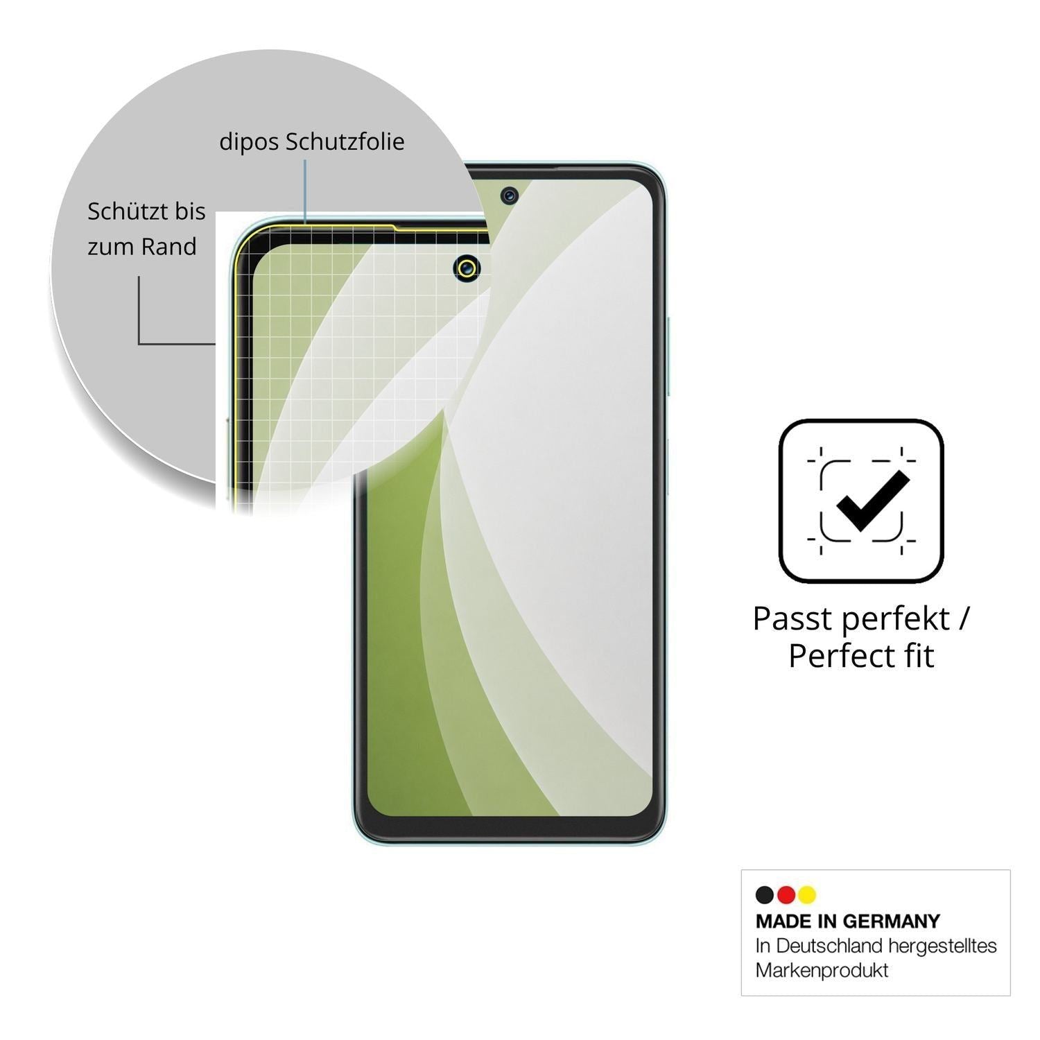 2x Full Cover Schutzfolie matt für Huawei Nova Y73 (6)