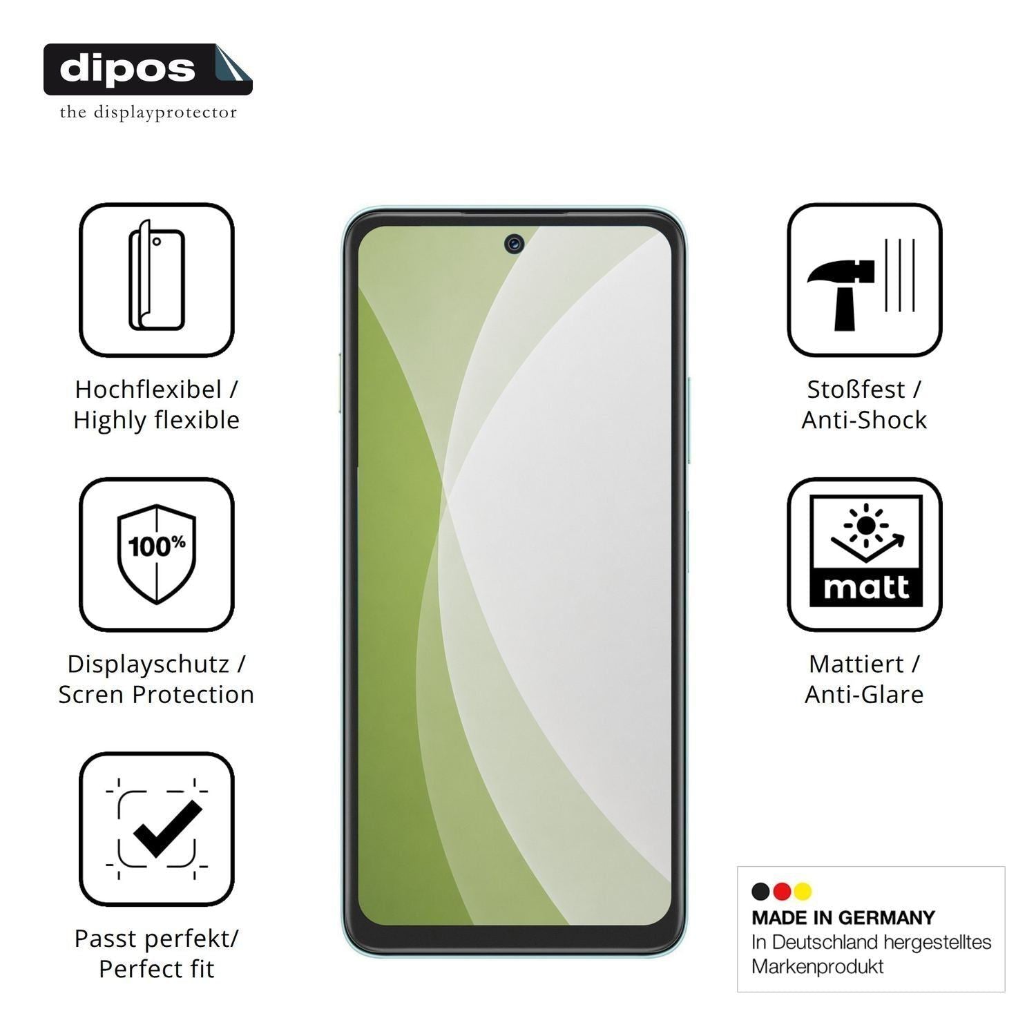 2x Full Cover Schutzfolie matt für Huawei Nova Y73 (7)