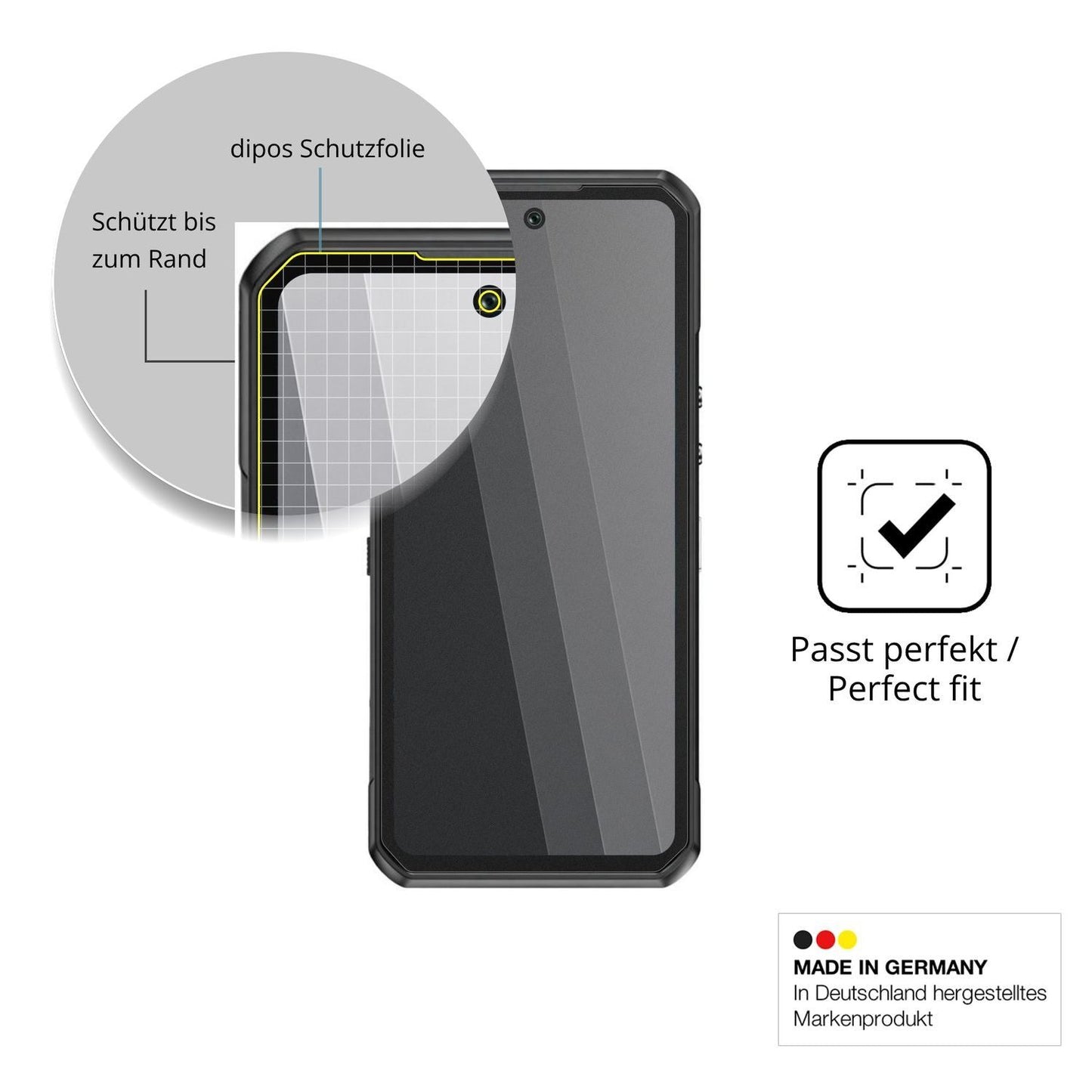 Blickschutzfolie für Oukitel WP500 Ultra matt Schu (4)