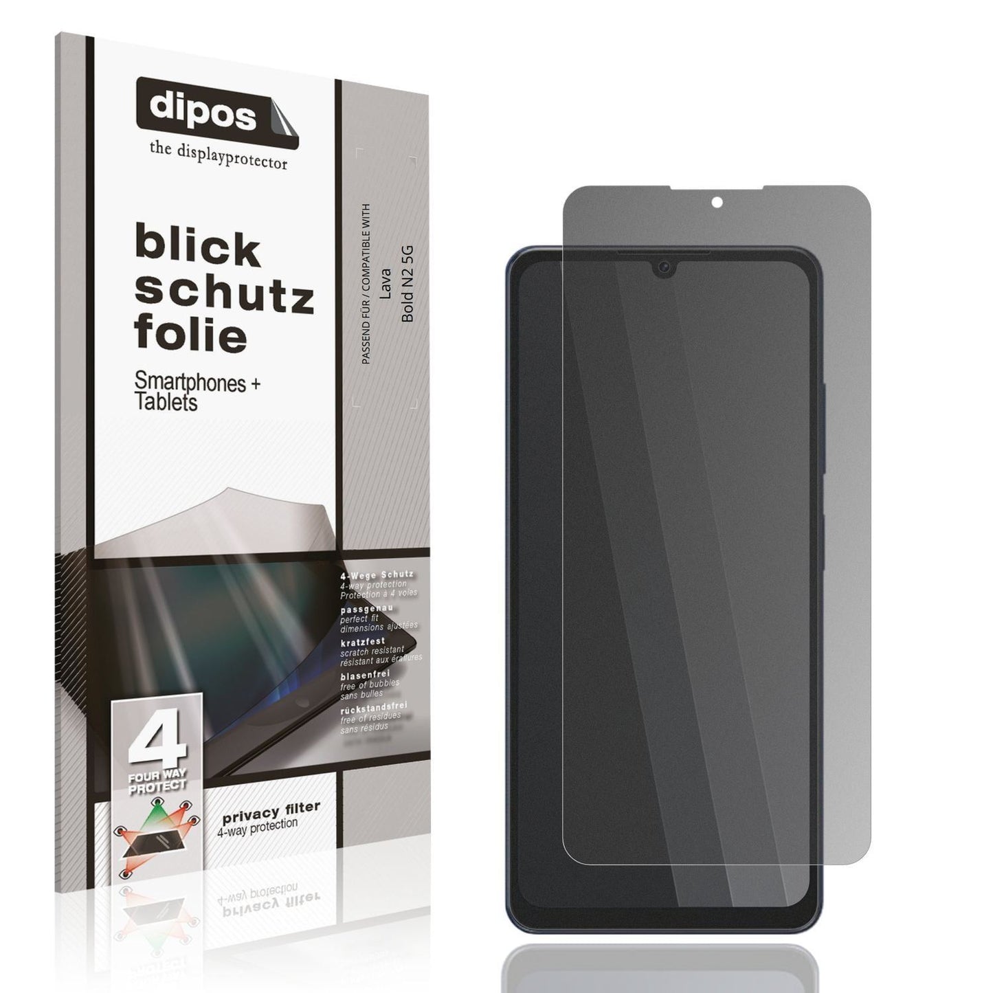 Blickschutzfolie für Lava Bold N2 5G matt Schutzfo (1)