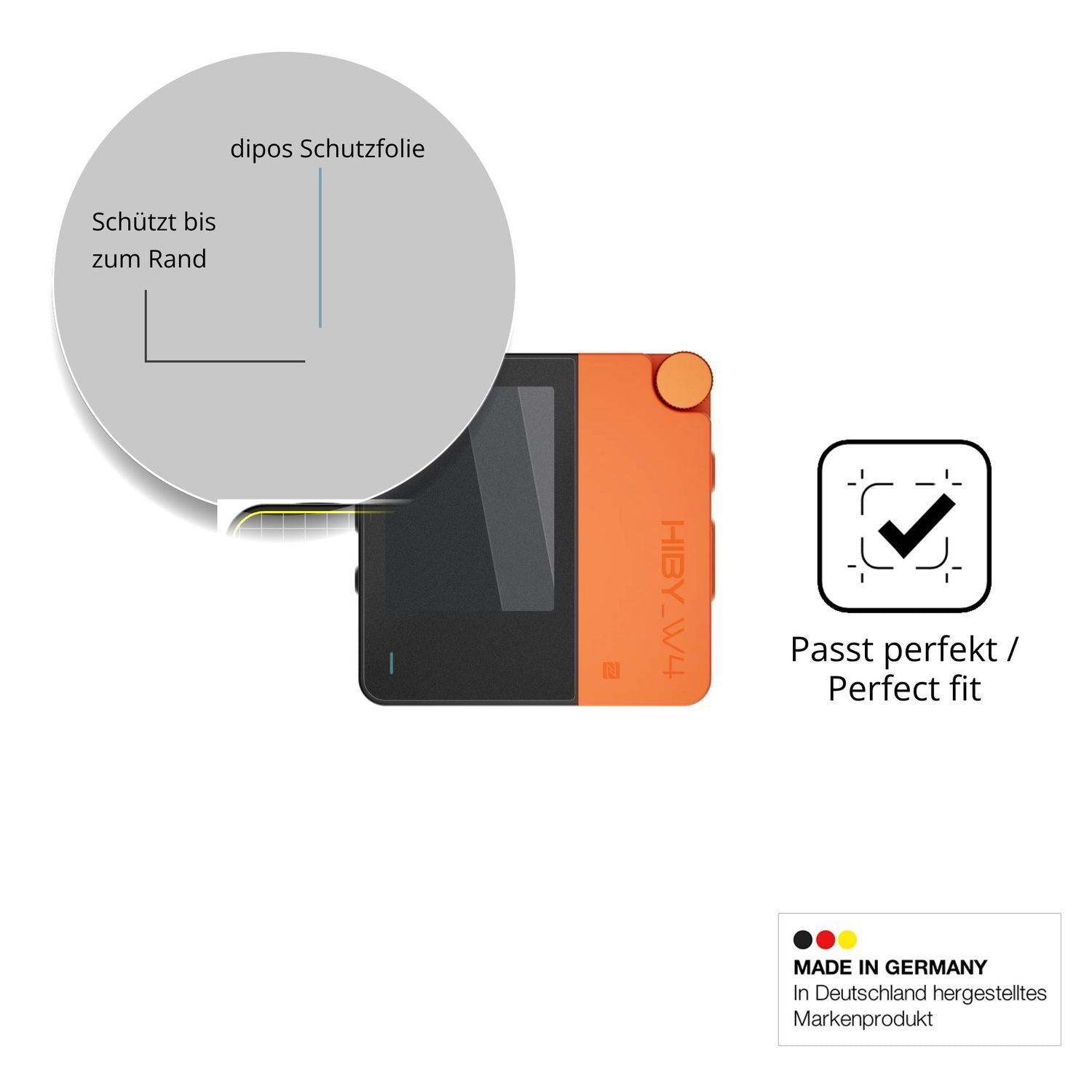 Blickschutzfolie für Hiby W4 matt Schutzfolie Priv (4)