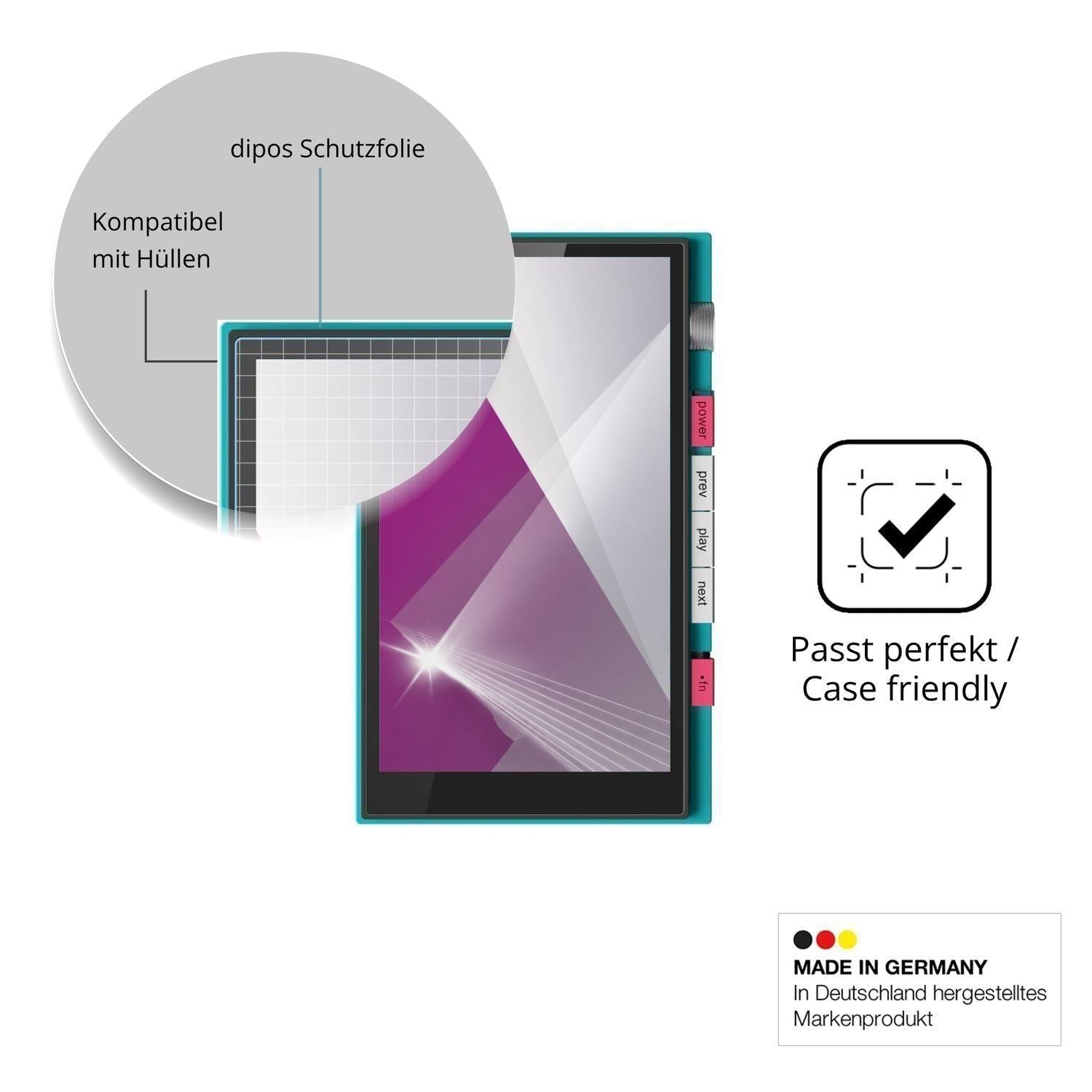 4x Schutzfolie klar für Hiby Digital M500 Display- (6)