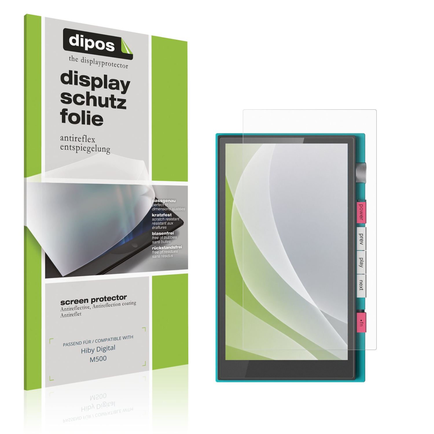 4x Schutzfolie matt für Hiby Digital M500 Display- (1)