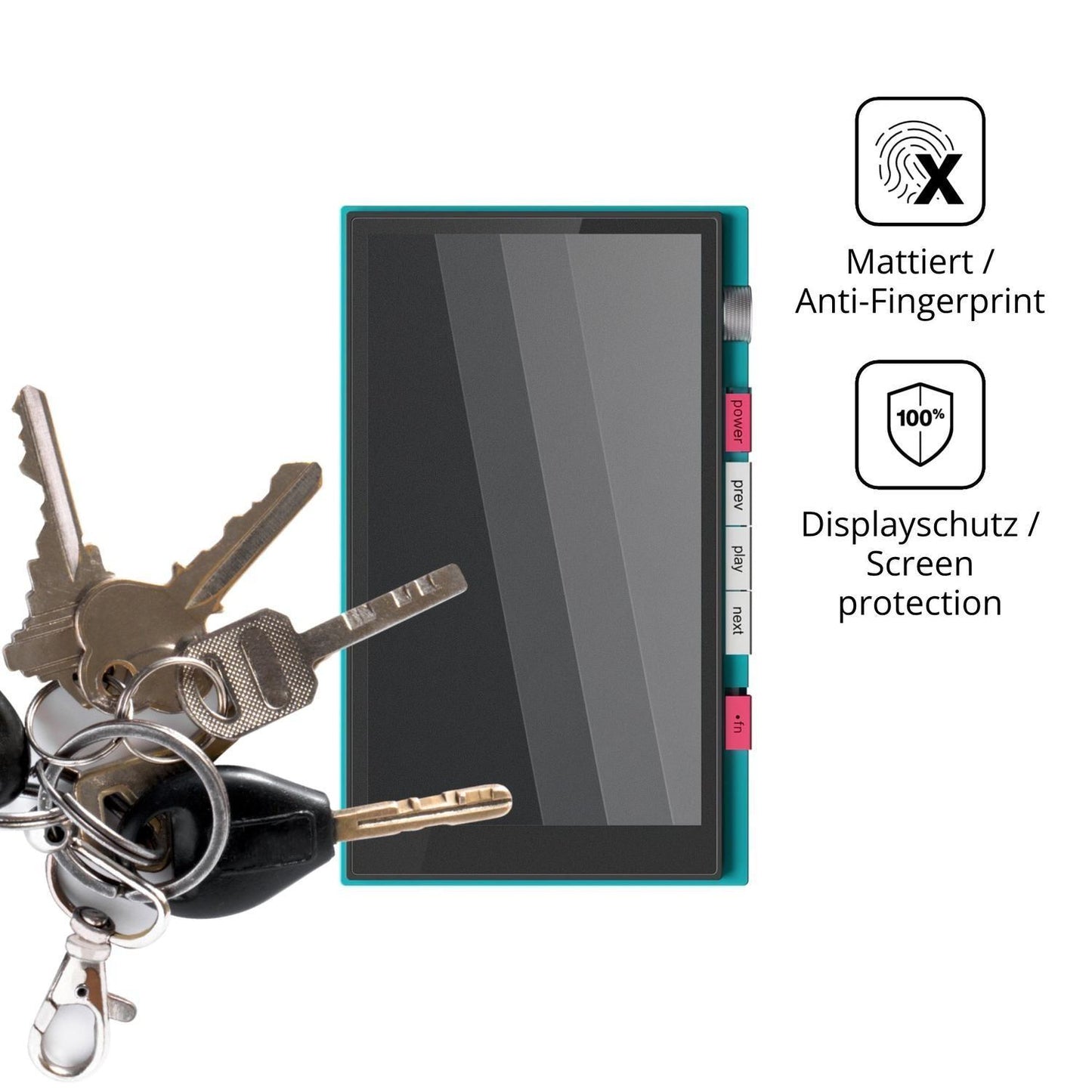 Blickschutzfolie für Hiby Digital M500 matt Schutz (3)