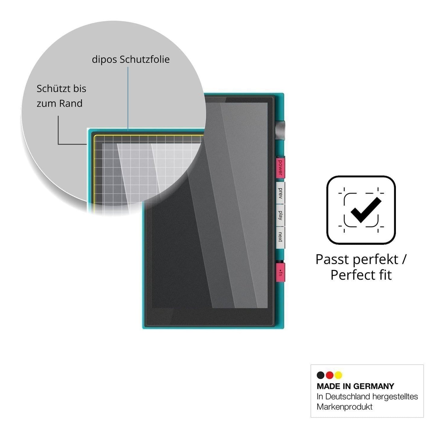 Blickschutzfolie für Hiby Digital M500 matt Schutz (4)