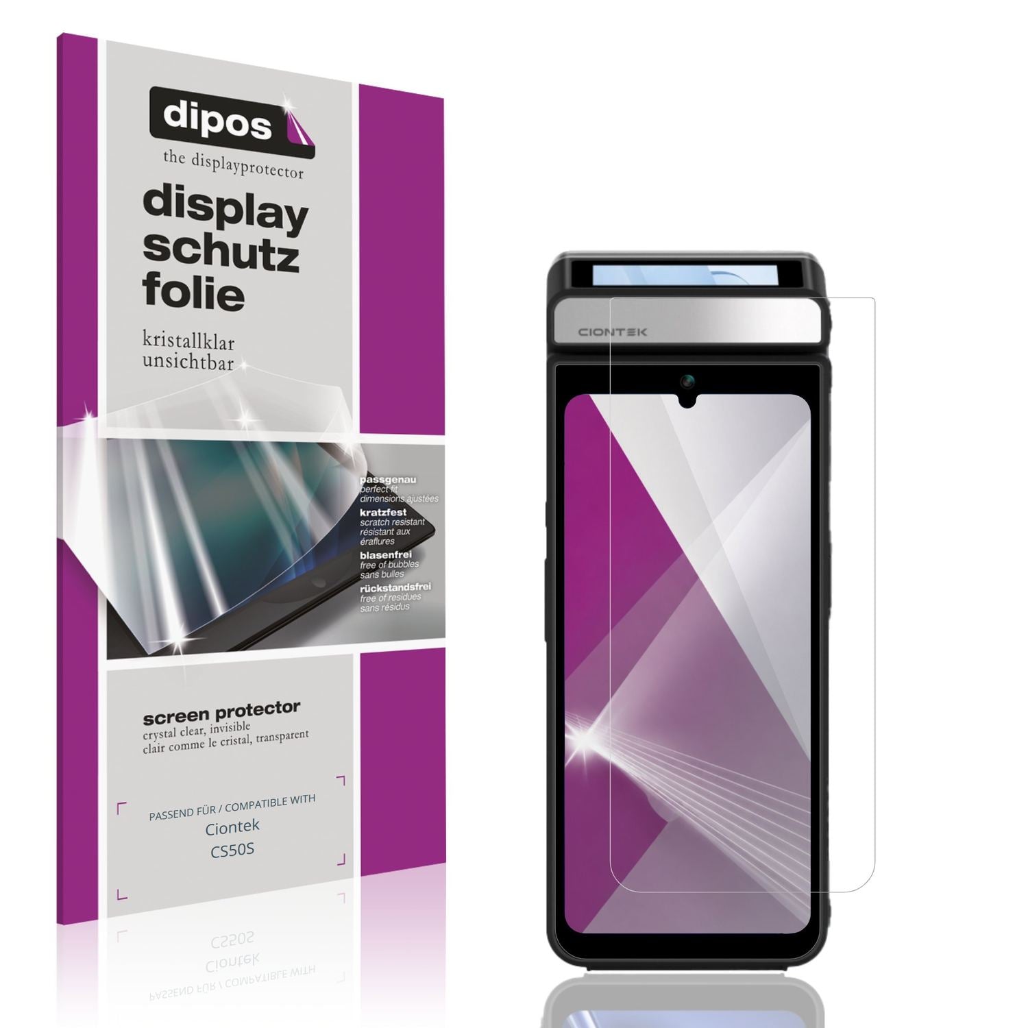 4x Schutzfolie klar für Ciontek CS50S Display-Schu (1)