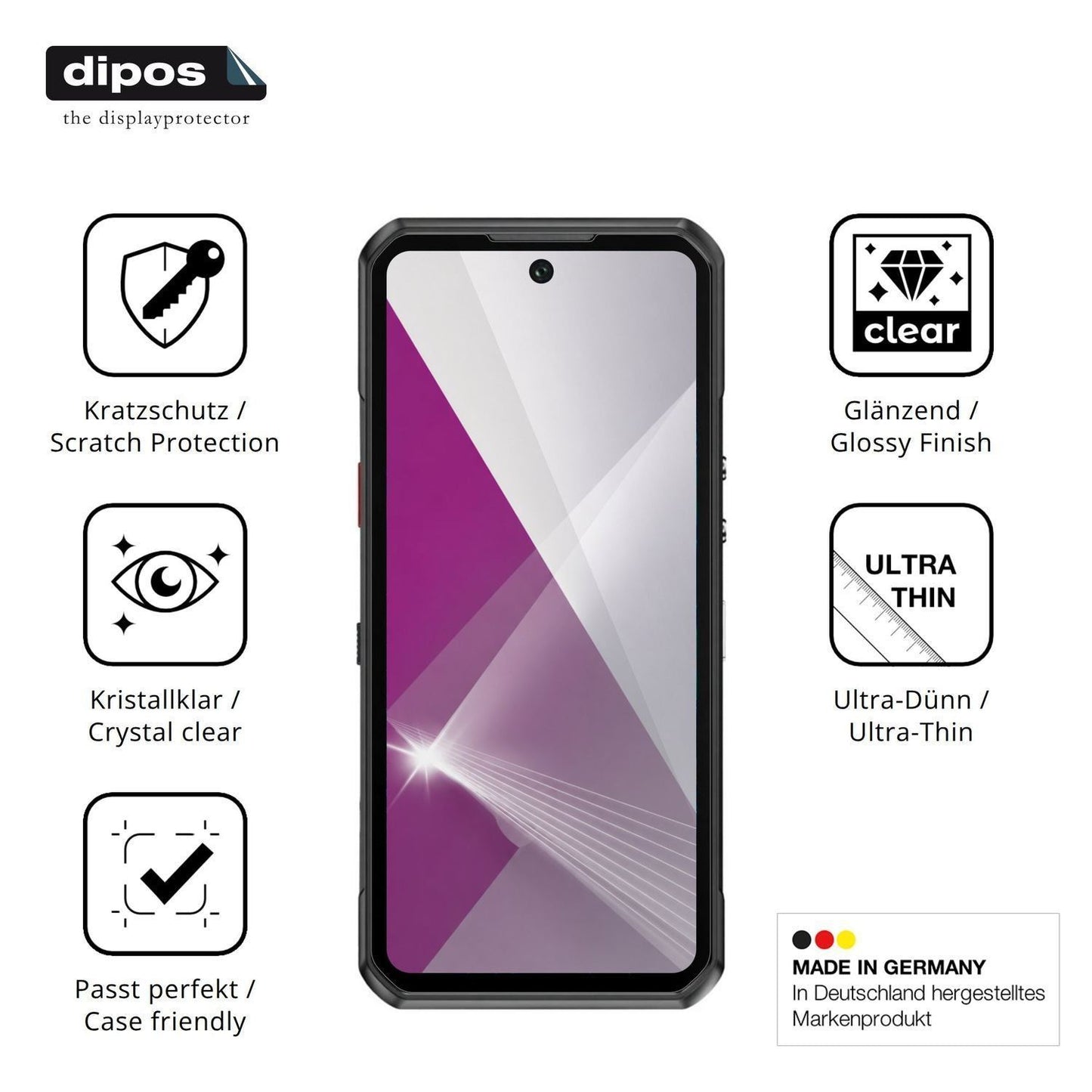 4x Schutzfolie klar für Oukitel WP500 Display-Schu (7)