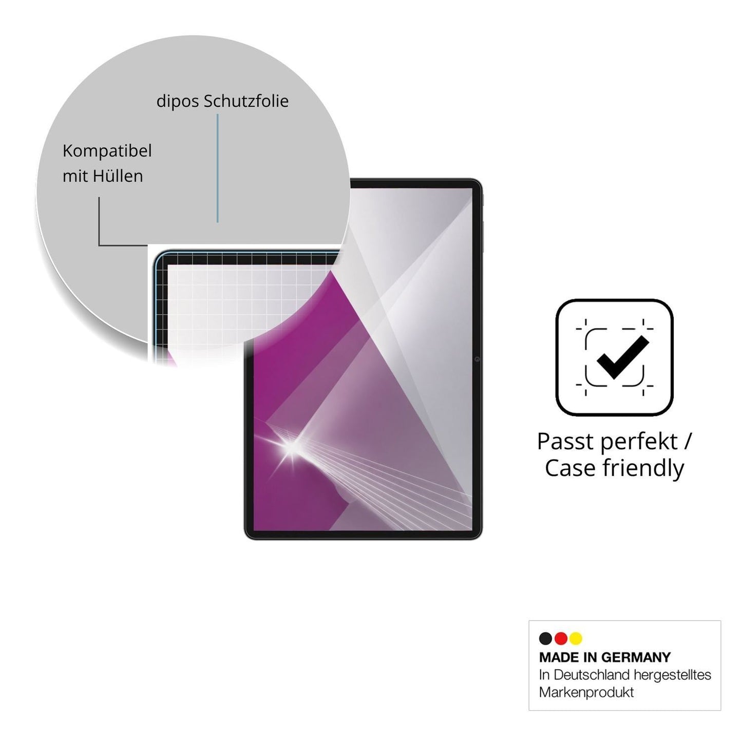 2x Schutzfolie klar für Teclast M50T Display-Schut (6)