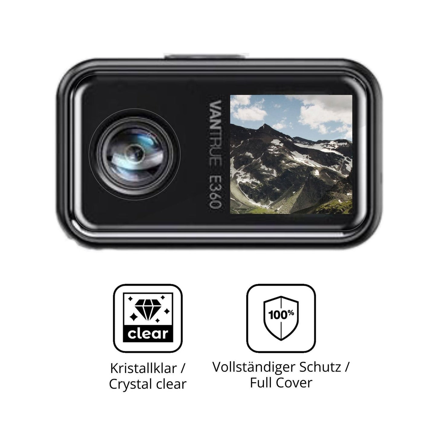 2x 3D Full Cover Schutzfolie für Vantrue E360 Ace (5)