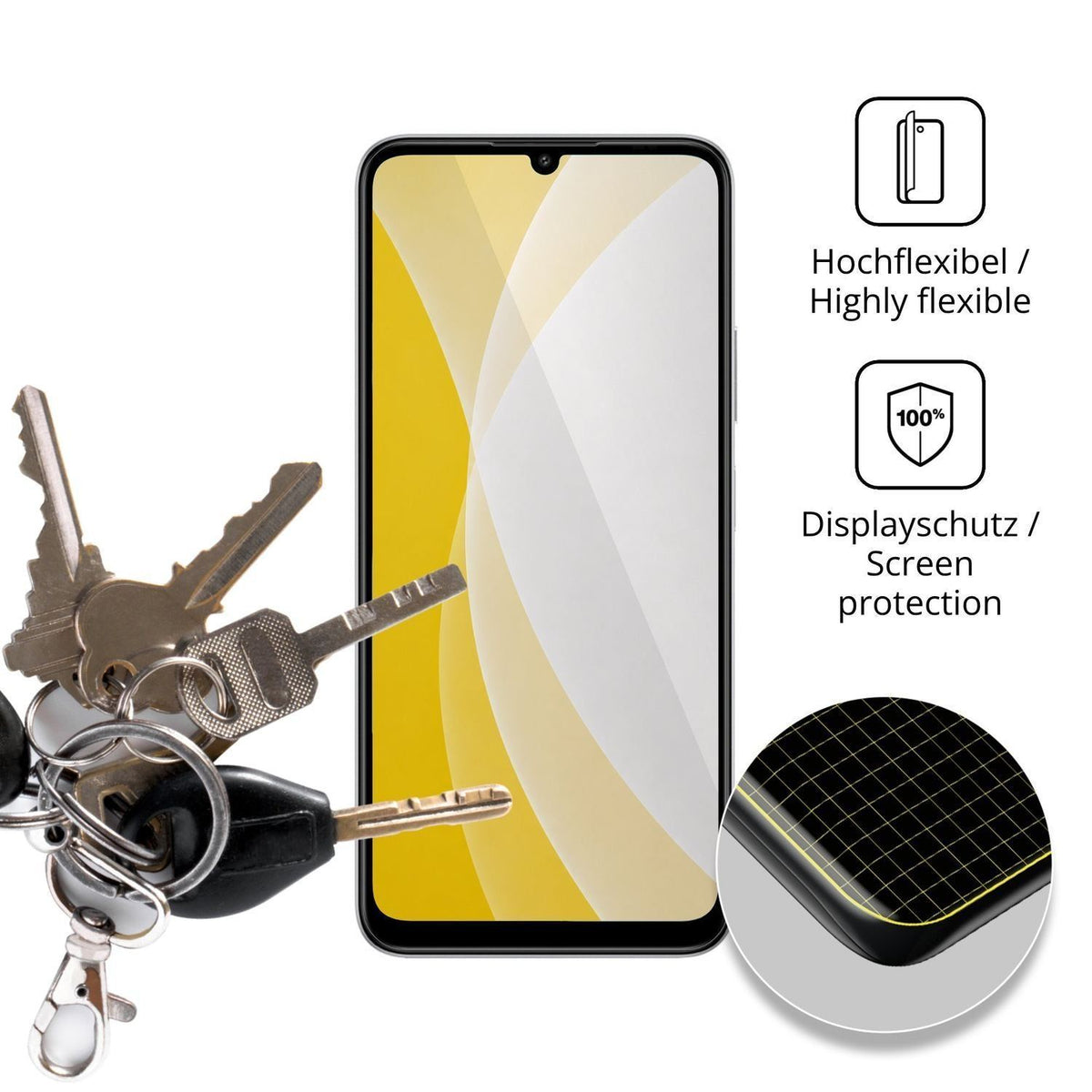 2x 3D Full Cover Schutzfolie für General Mobile GM (3)