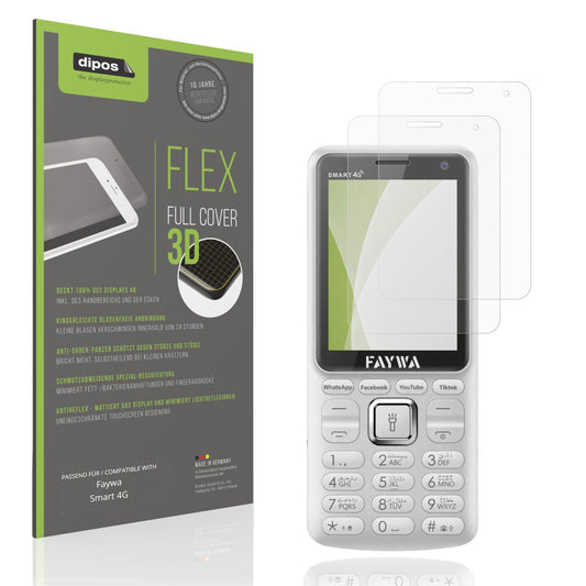 2x Full Cover Schutzfolie matt für Faywa Smart 4G (1)
