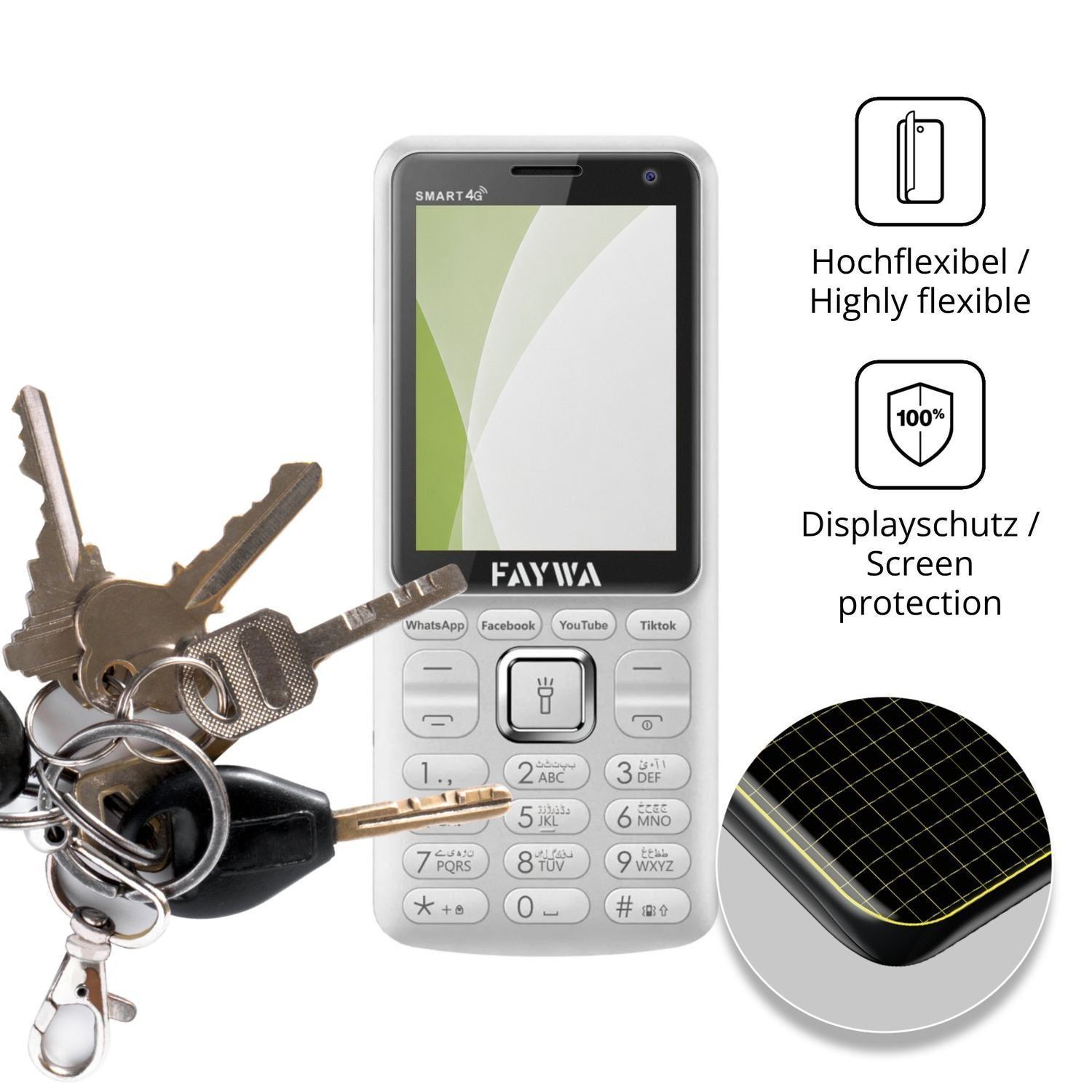 2x Full Cover Schutzfolie matt für Faywa Smart 4G (3)