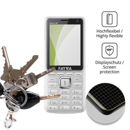2x Full Cover Schutzfolie matt für Faywa Smart 4G (3)