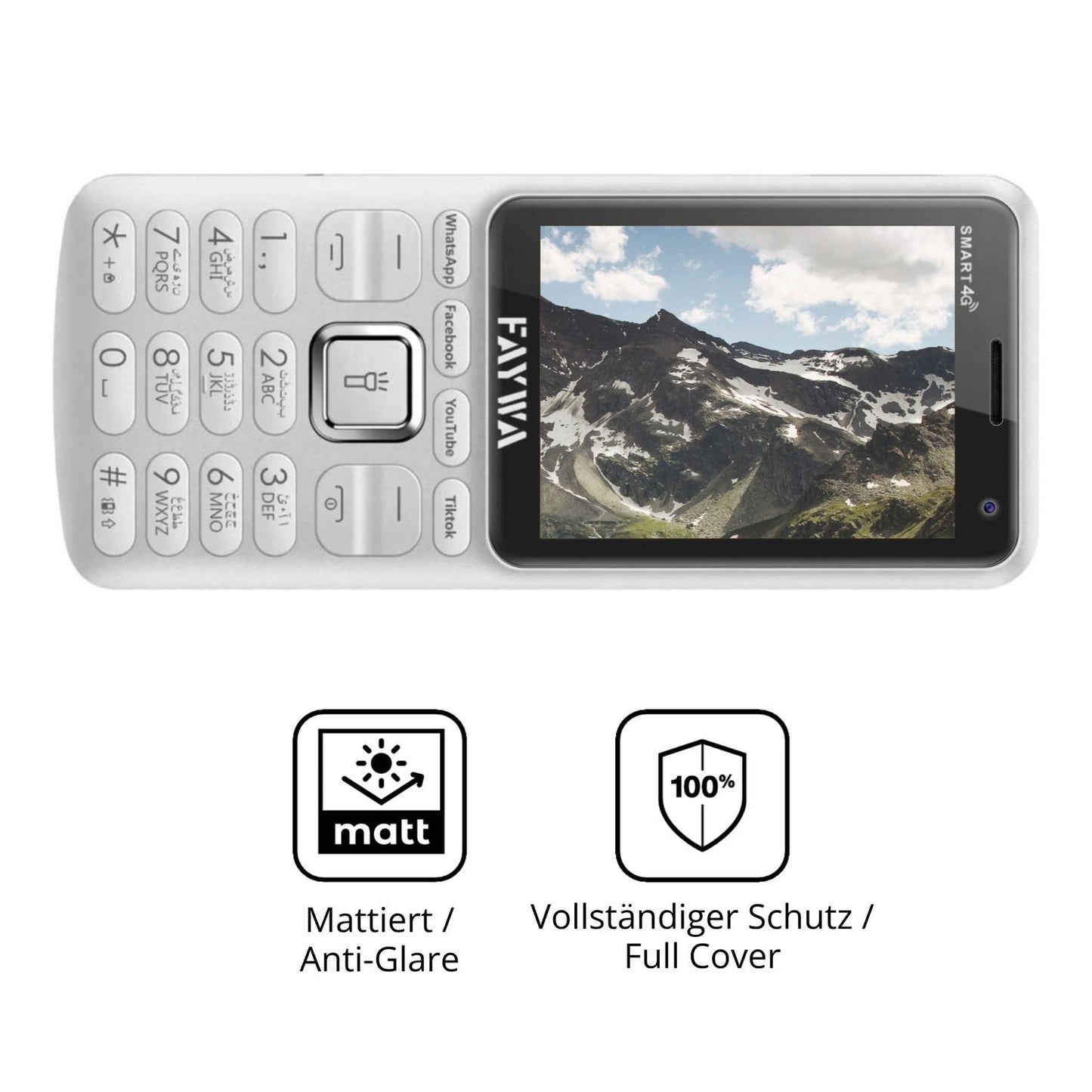 2x Full Cover Schutzfolie matt für Faywa Smart 4G (5)