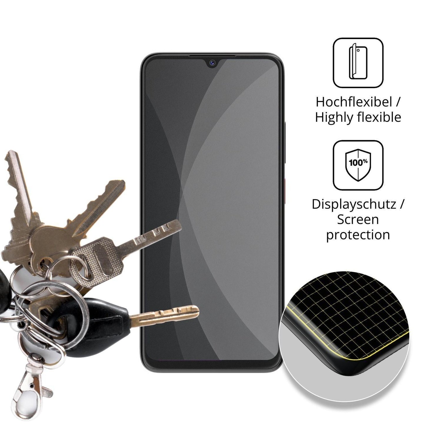 Full Cover Privacy Blickschutzfolie für ZTE Optus  (3)
