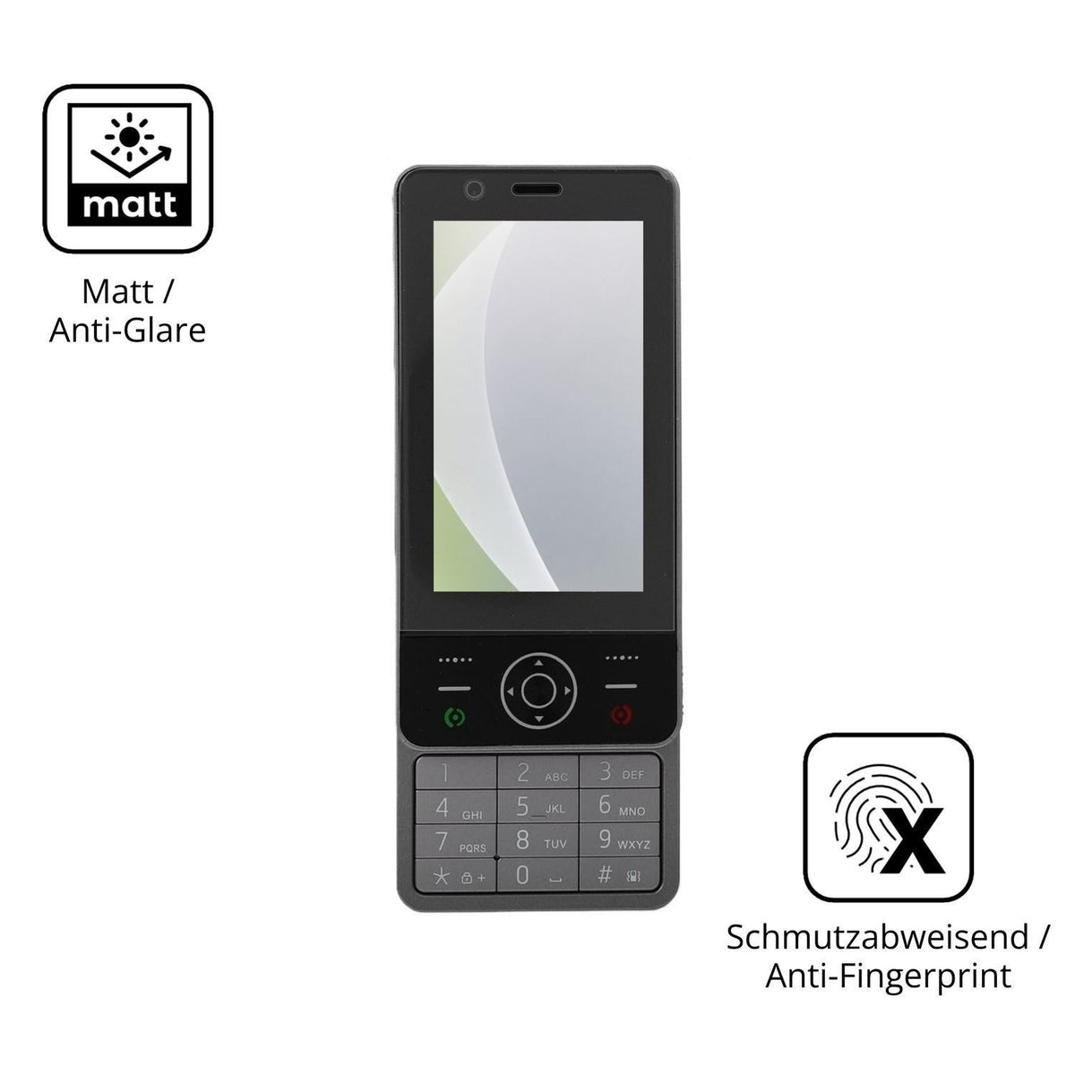 4x Schutzfolie matt für Yanmis 4G Slide Phone Disp (5)