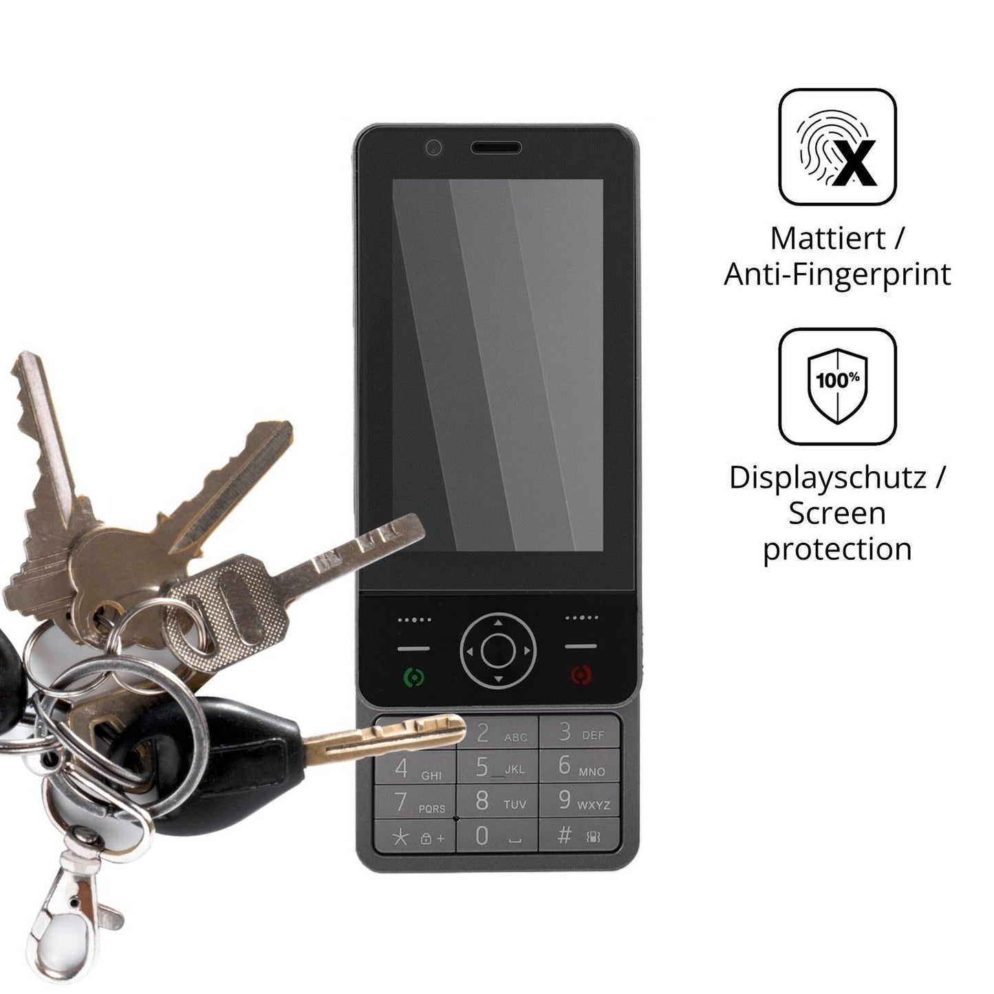 Blickschutzfolie für Yanmis 4G Slide Phone matt Sc (3)