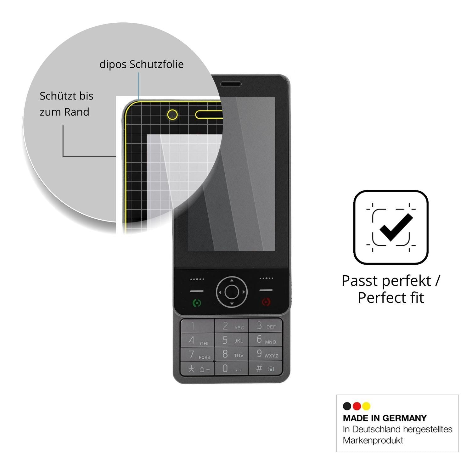 Blickschutzfolie für Yanmis 4G Slide Phone matt Sc (4)