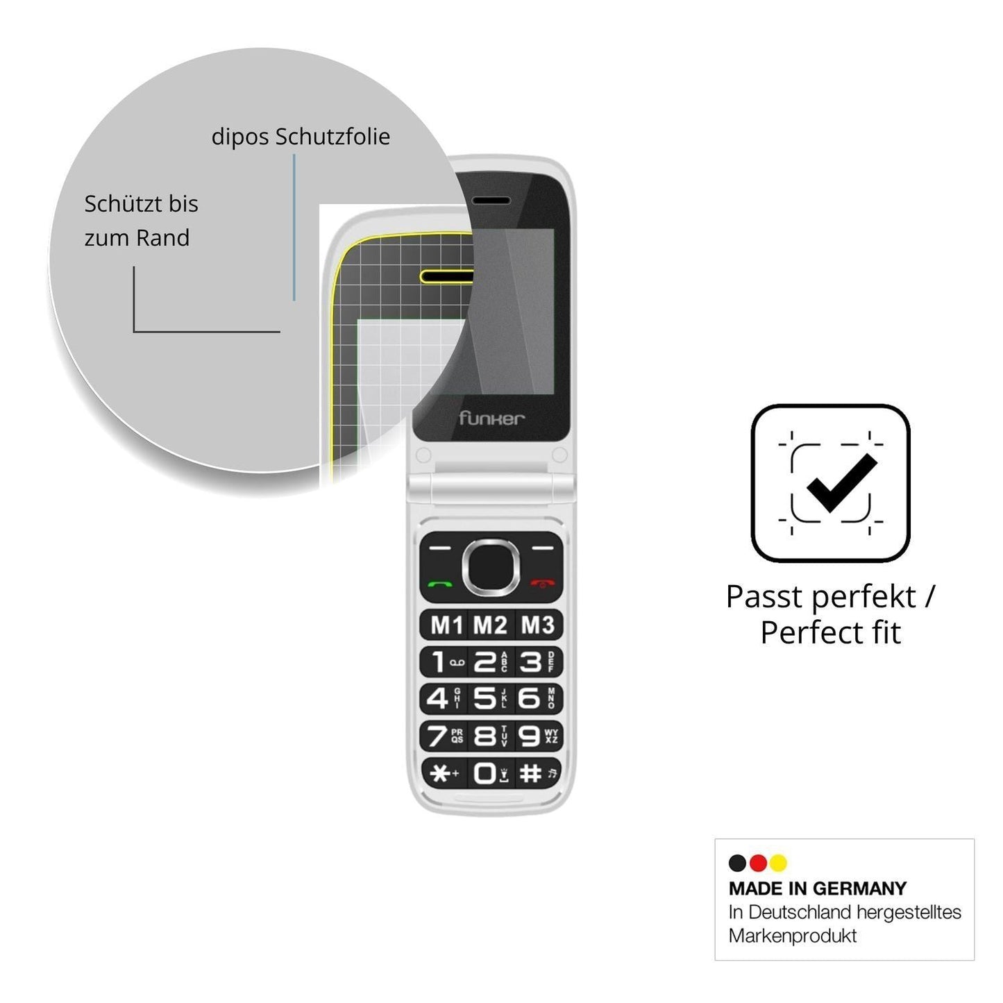Blickschutzfolie für Funker C250 Comfort Power 4G  (4)