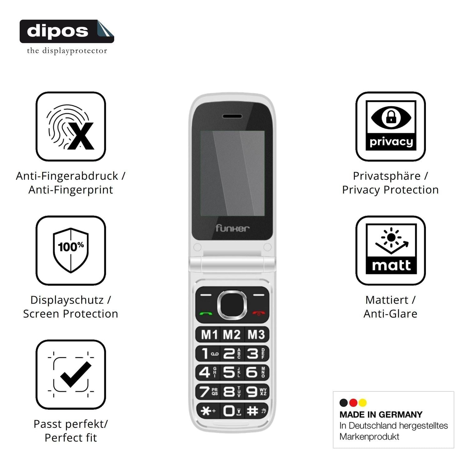 Blickschutzfolie für Funker C250 Comfort Power 4G  (5)