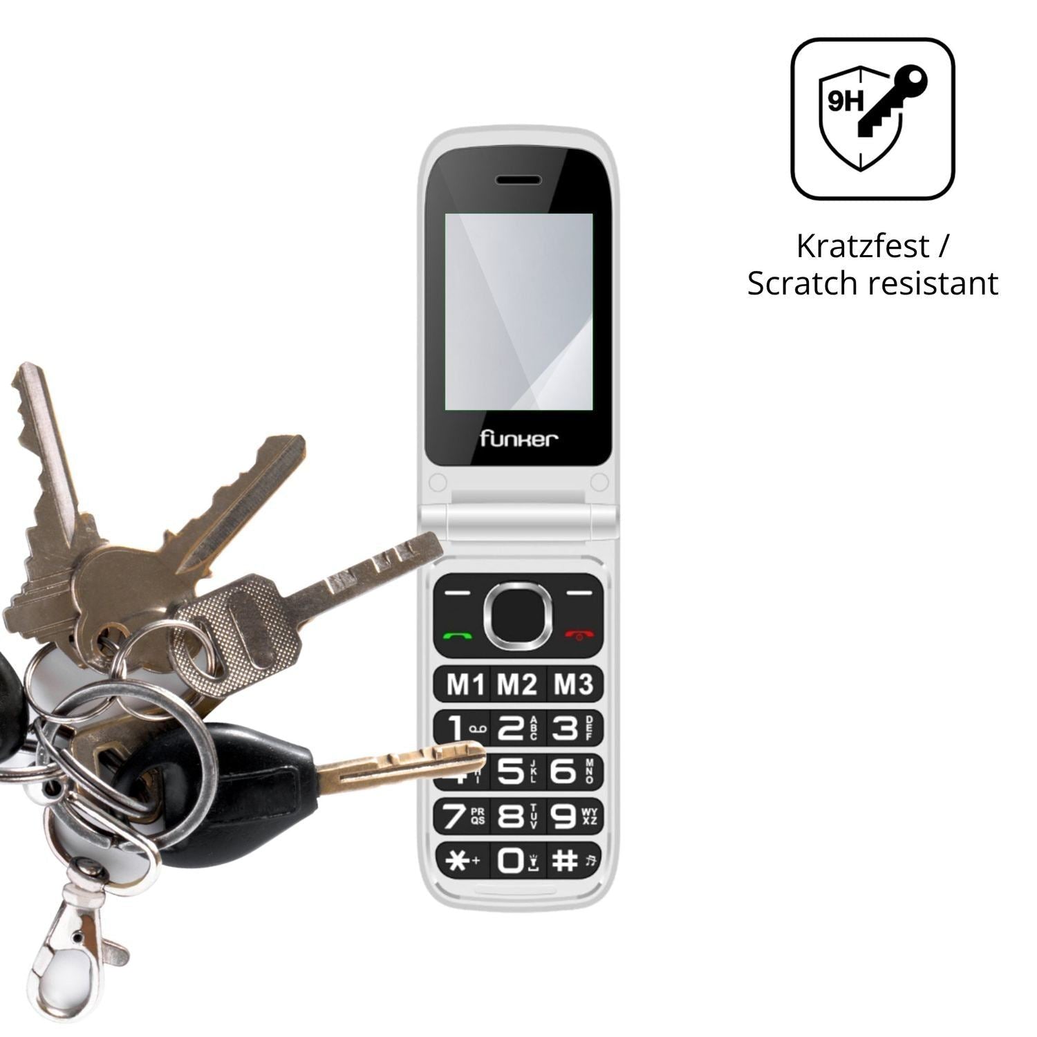 2x 9H Schutzfolie für Funker C250 Comfort Power 4G (3)
