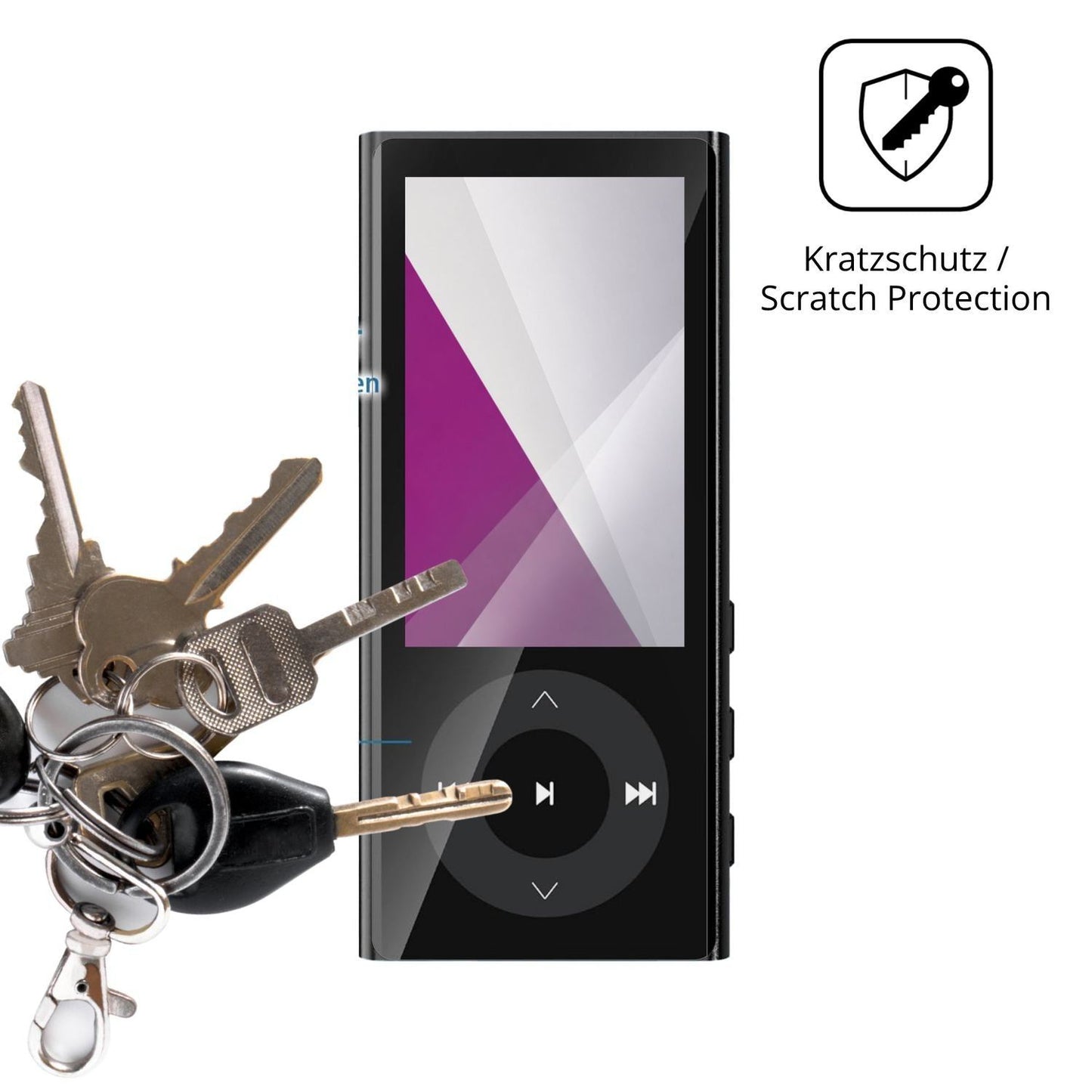 4x Schutzfolie klar für PlayerPure A9 MP3-Player D (4)