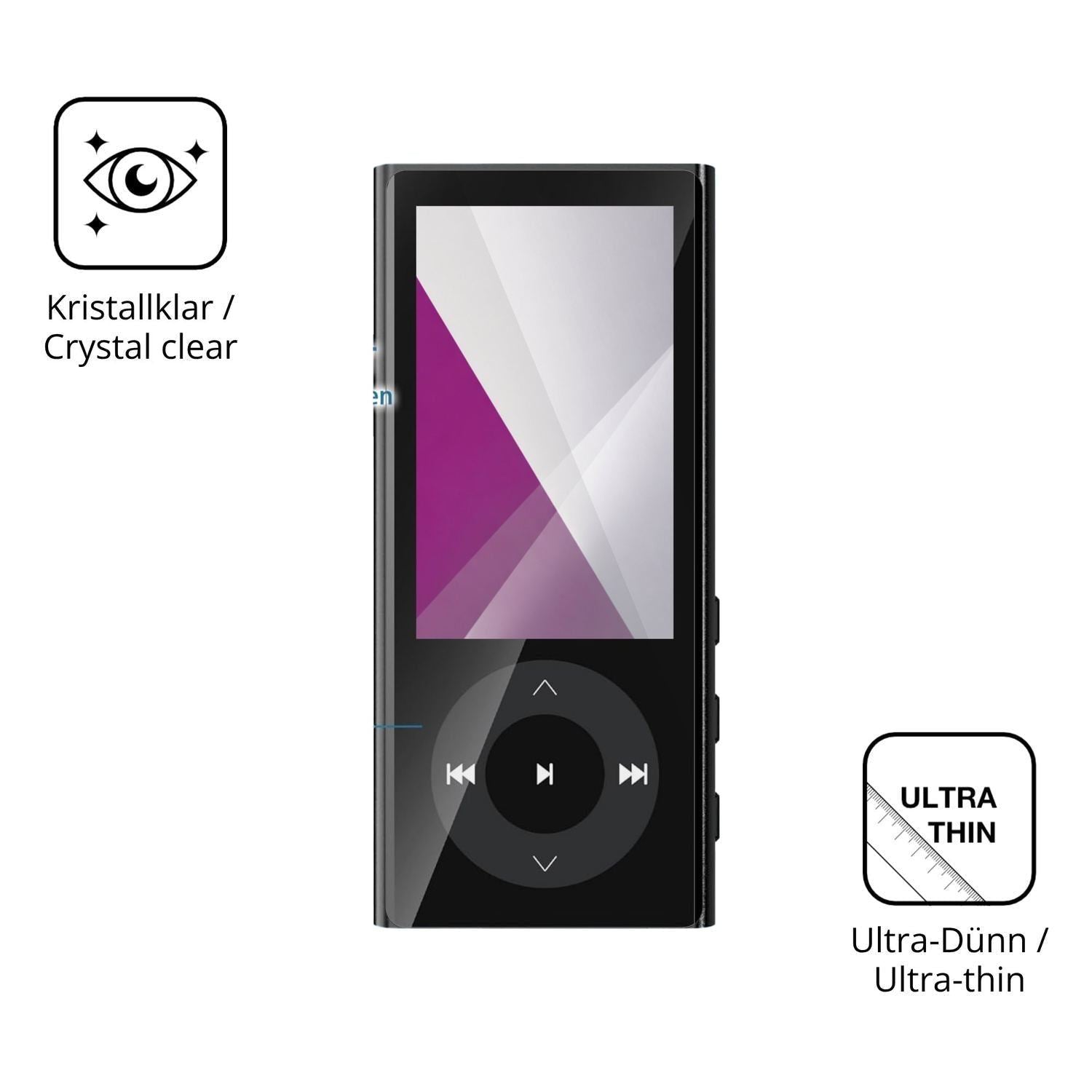 4x Schutzfolie klar für PlayerPure A9 MP3-Player D (5)