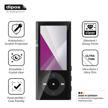 4x Schutzfolie klar für PlayerPure A9 MP3-Player D (7)