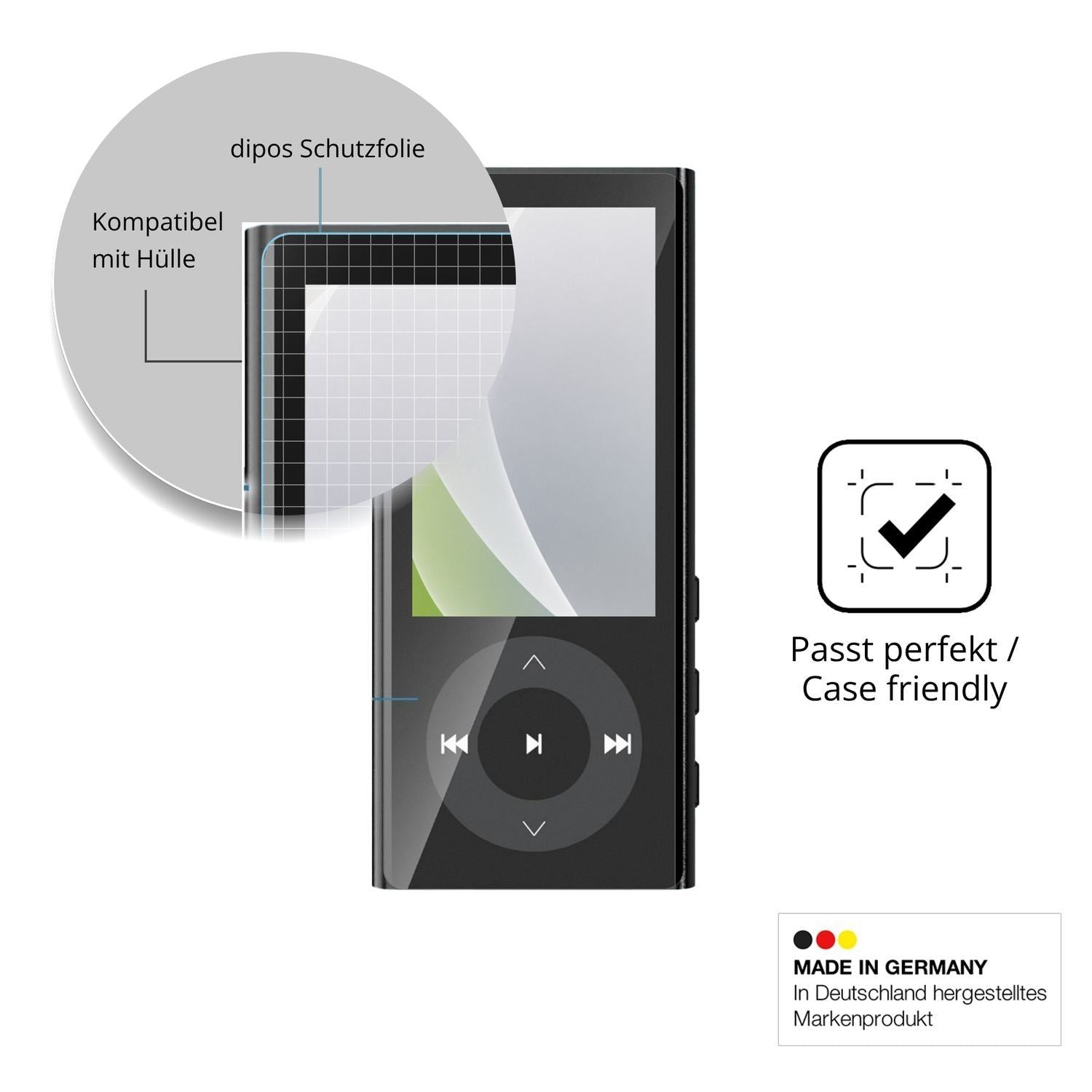 4x Schutzfolie matt für PlayerPure A9 MP3-Player D (6)