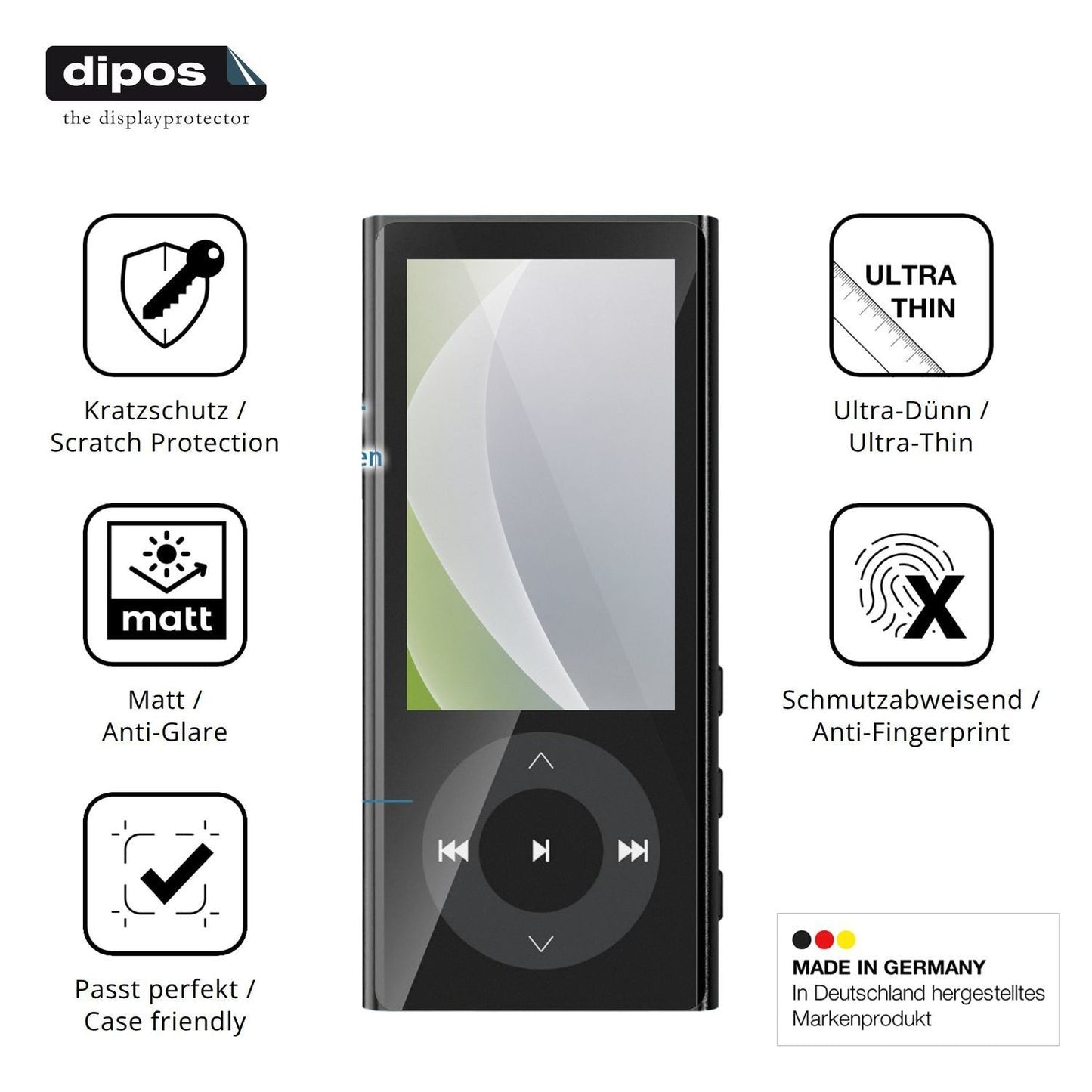 4x Schutzfolie matt für PlayerPure A9 MP3-Player D (7)