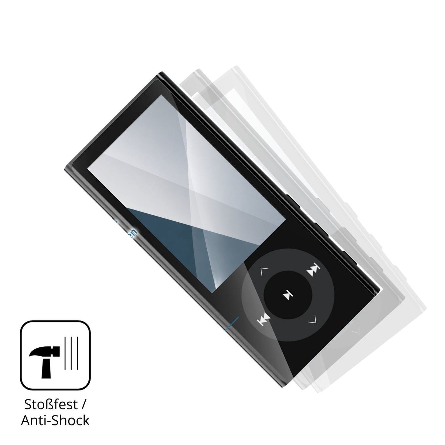 2x 9H Schutzfolie für PlayerPure A9 MP3-Player Pan (4)