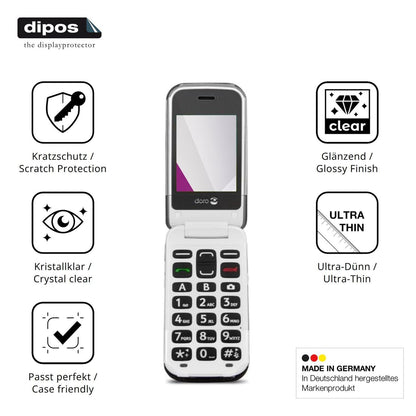 4x Schutzfolie klar für Doro 2424 Display-Schutzfo (7)