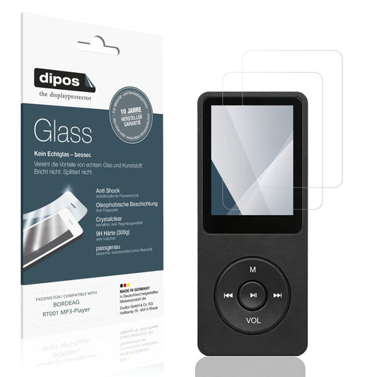 2x 9H Schutzfolie für BORDEAG RT001 MP3-Player Pan (1)