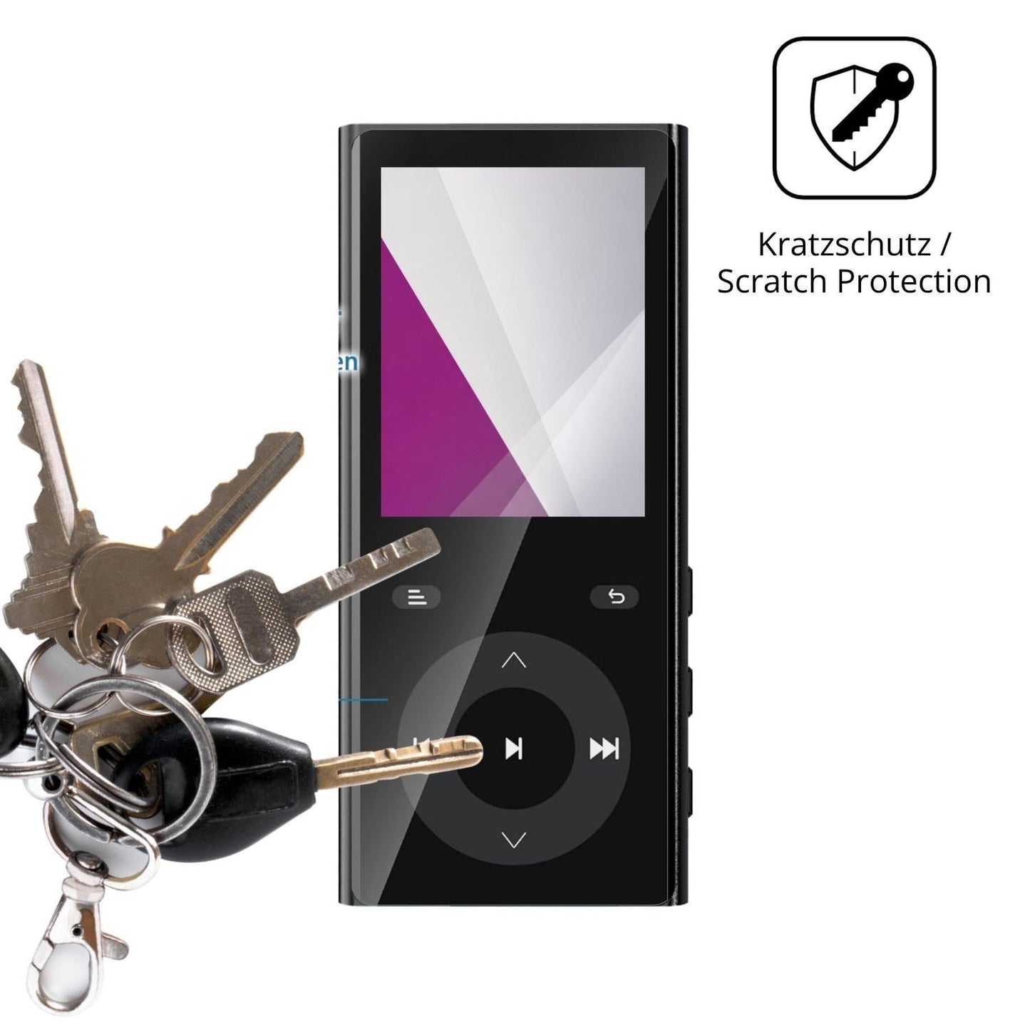 4x Schutzfolie klar für PlayerPure A9 Display-Schu (4)
