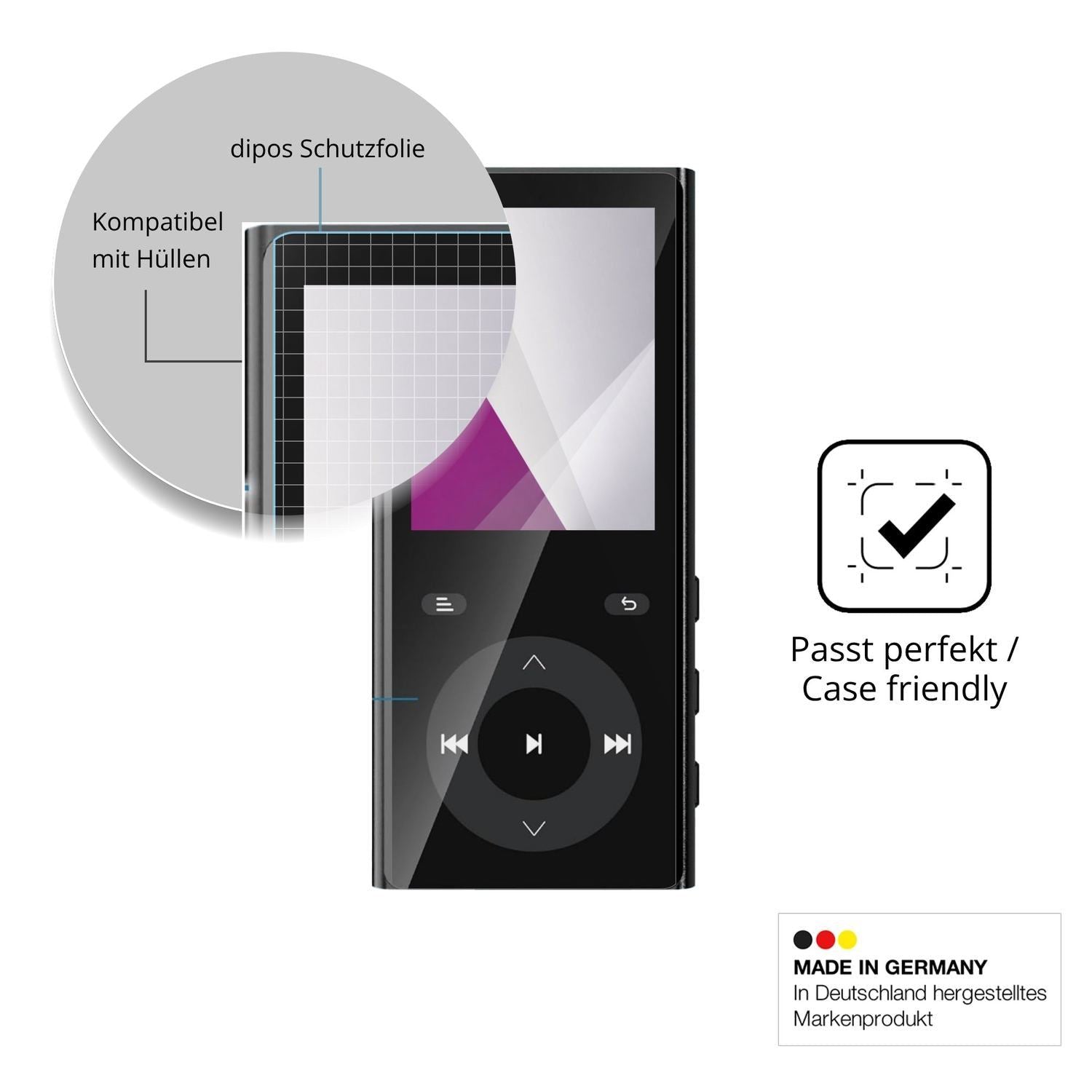 4x Schutzfolie klar für PlayerPure A9 Display-Schu (6)