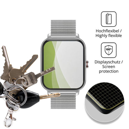 2x Full Cover Schutzfolie matt für Betatree Smartw (3)