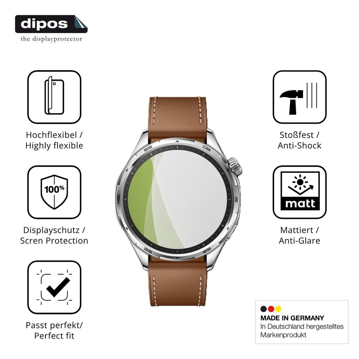 2x Full Cover Schutzfolie matt für Honor Watch 6 (7)