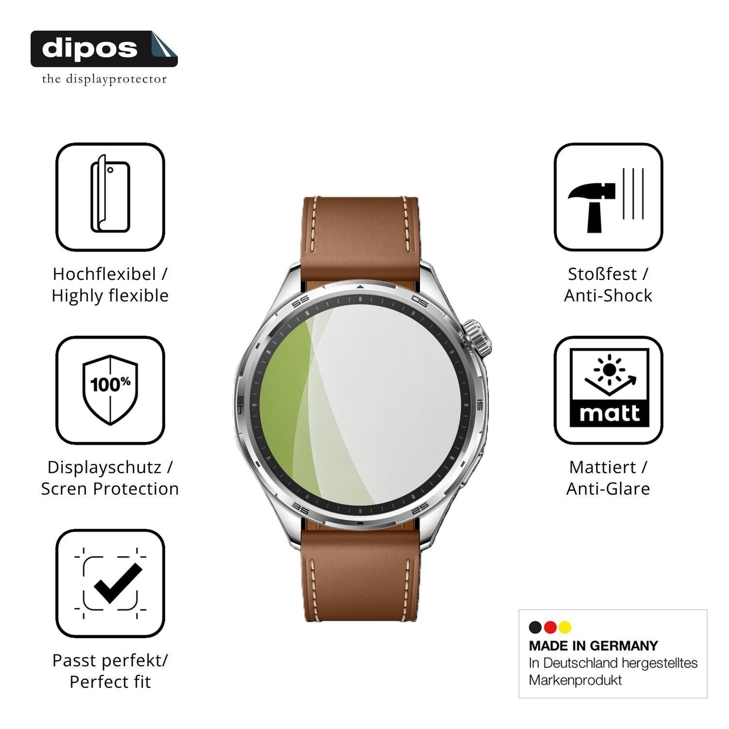 2x Full Cover Schutzfolie matt für Honor Watch 6 (7)