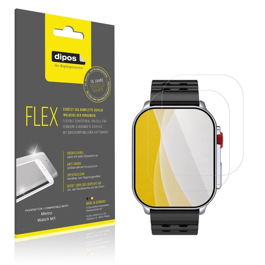 2x 3D Full Cover Schutzfolie für Meizu Watch M1 (1)