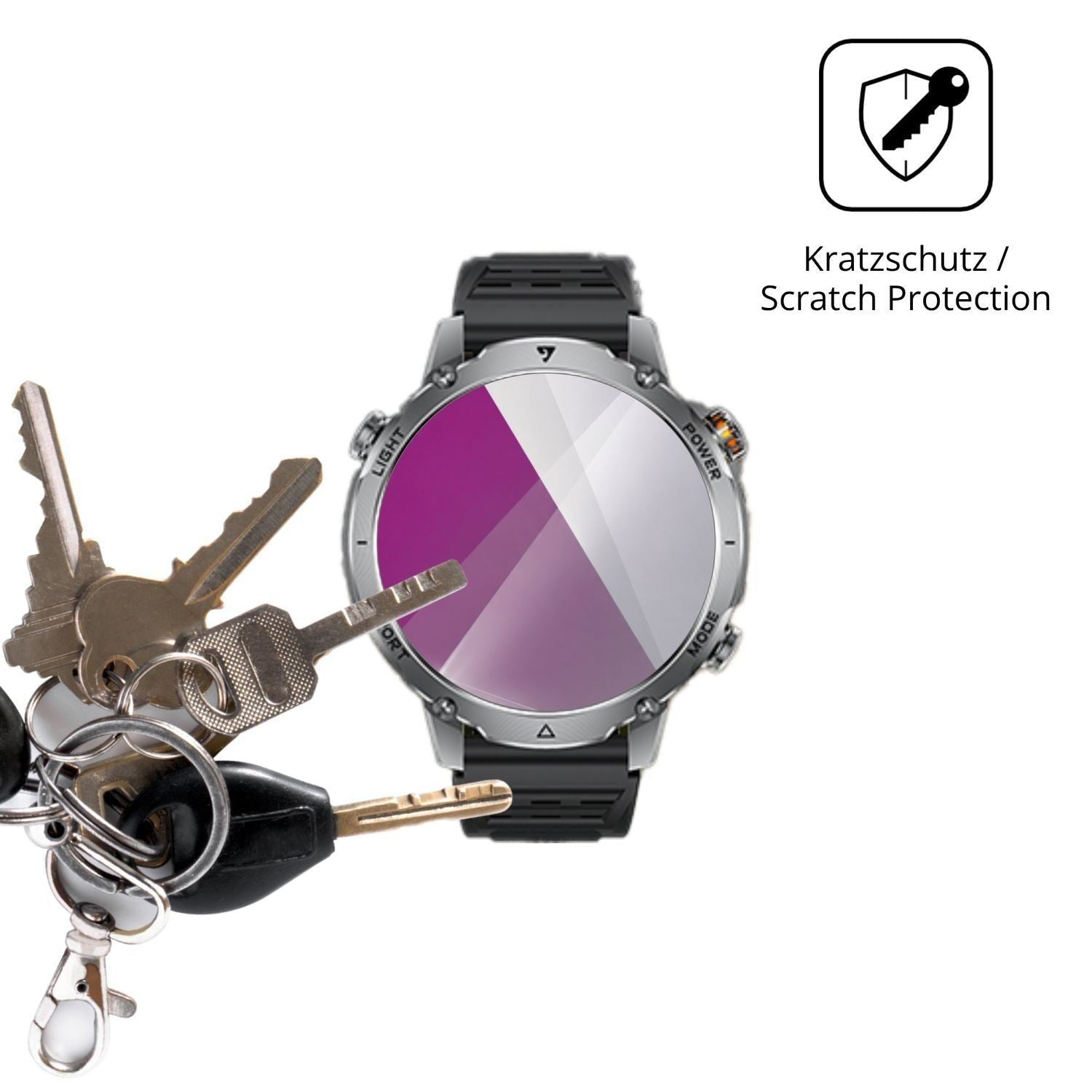 6x Schutzfolie klar für SUNKTA EF26 Display-Schutz (4)