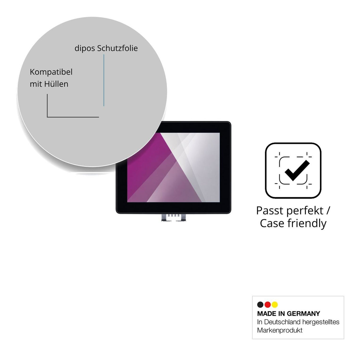 2x Schutzfolie klar für Iiyama ProLite TF1215MC-B1 (6)